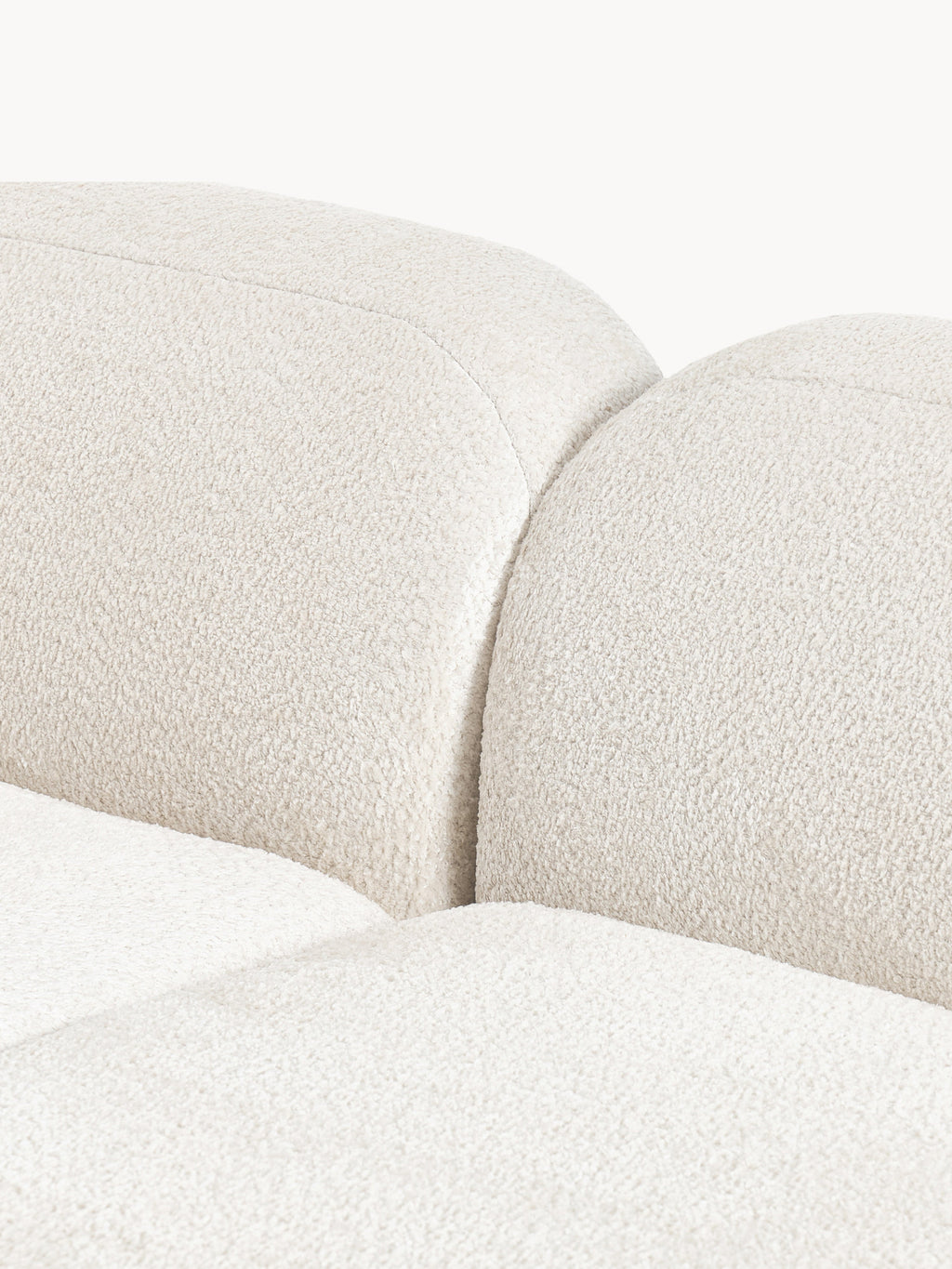 XL Modulares Teddy-Bouclé-Ecksofa Wolke mit Chaiselongue