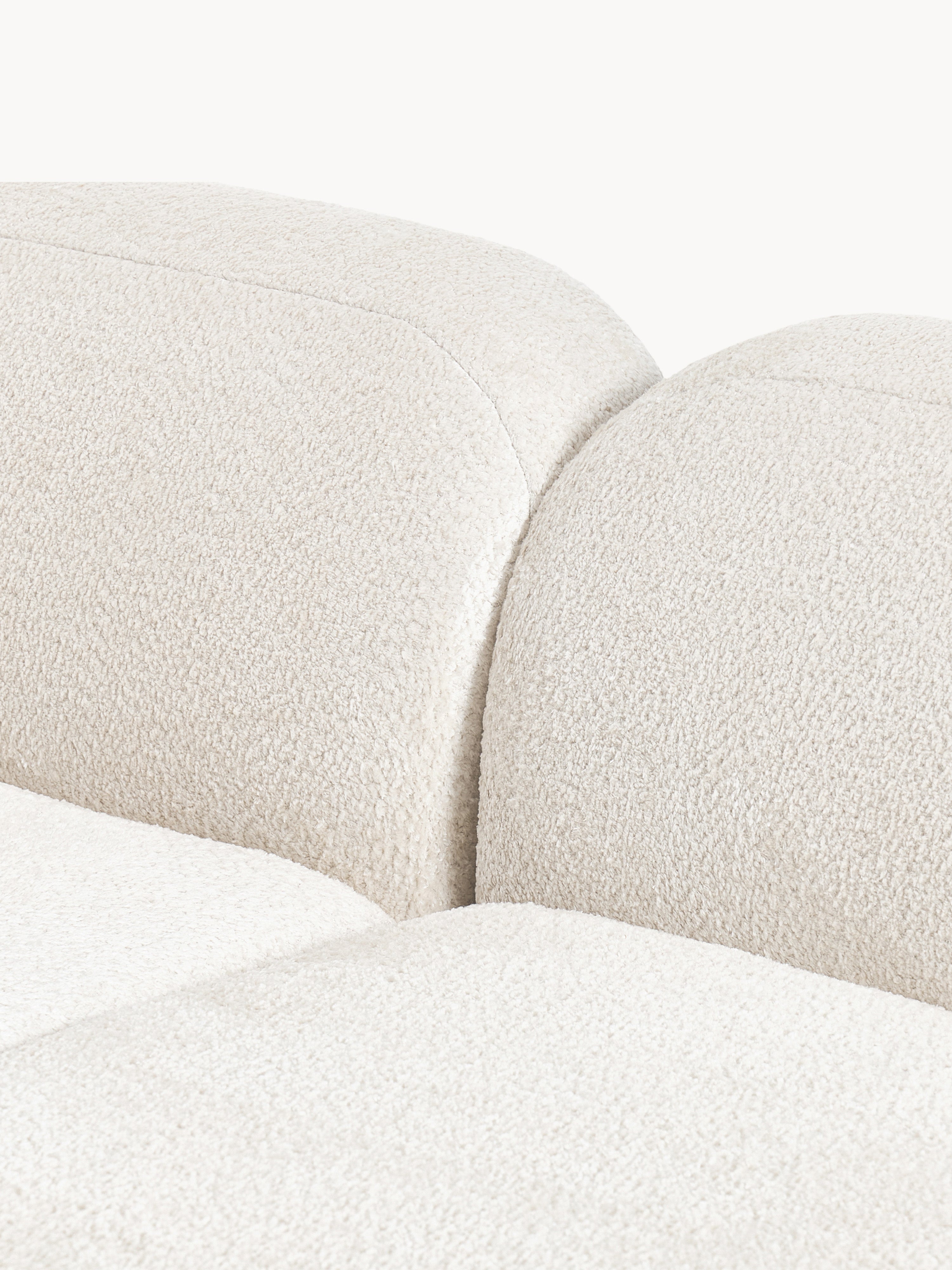 XL Modulares Teddy-Bouclé-Ecksofa Wolke mit Chaiselongue