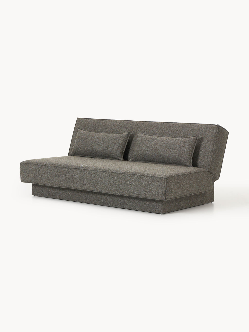 Bouclé-Schlafsofa David mit Stauraum