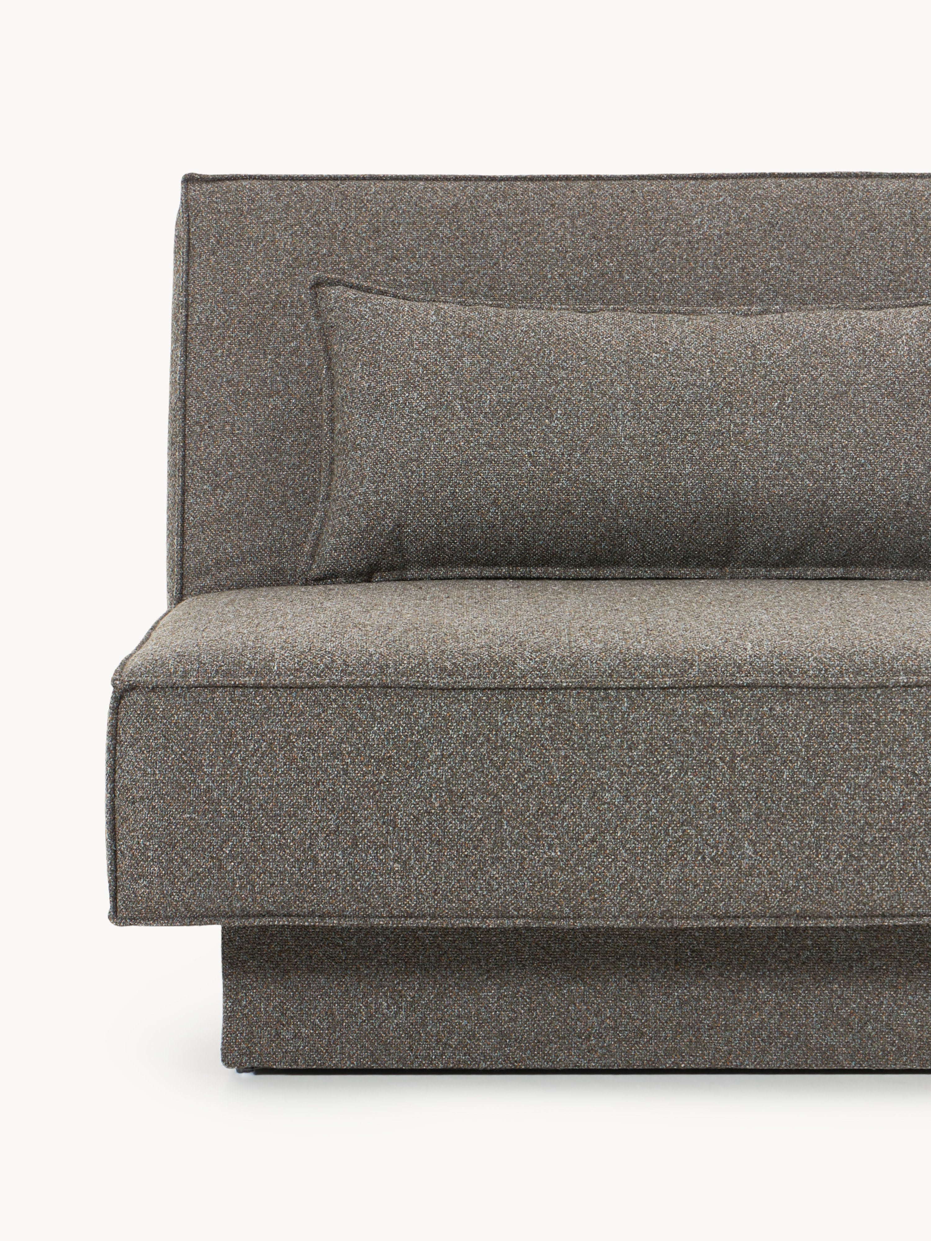 Bouclé-Schlafsofa David mit Stauraum