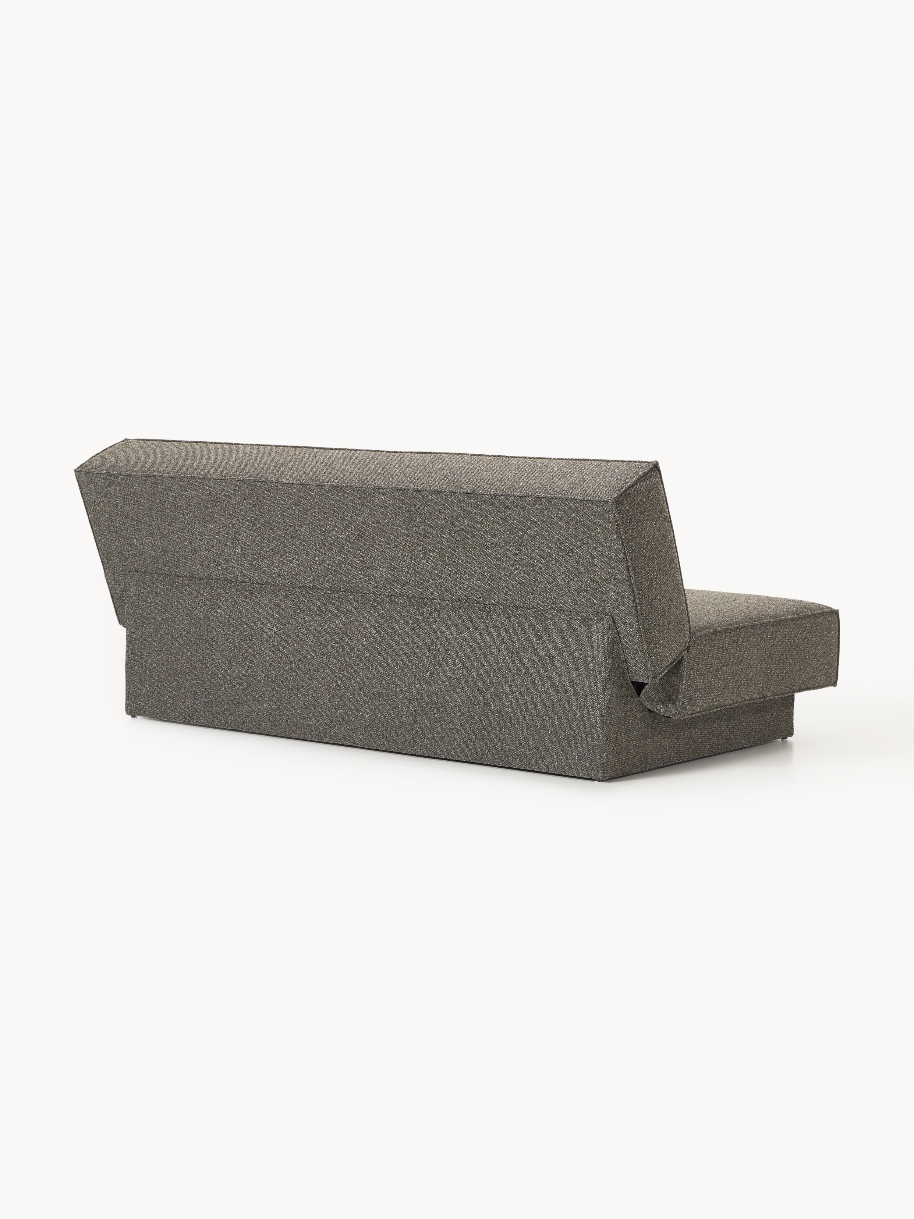 Bouclé-Schlafsofa David mit Stauraum