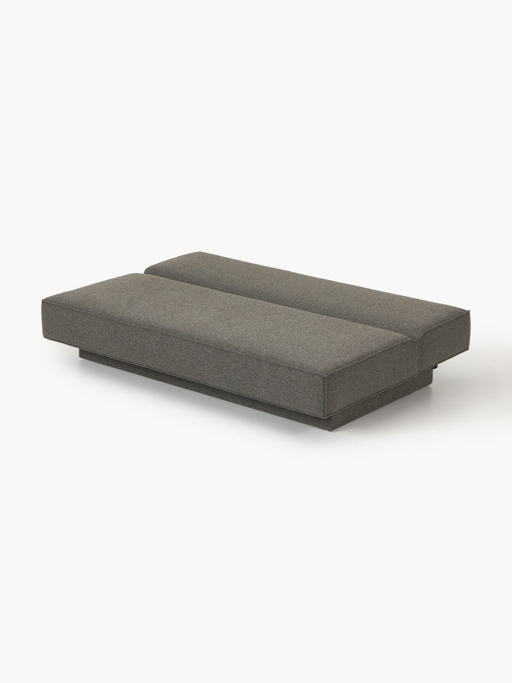 Bouclé-Schlafsofa David mit Stauraum