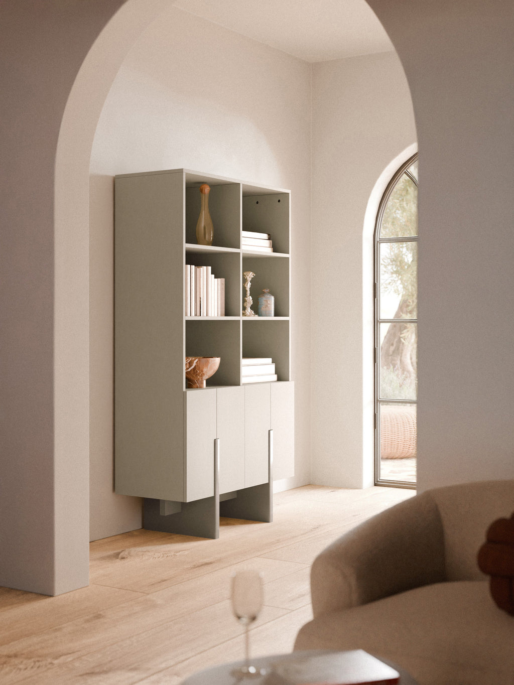 Großes Holz-Highboard Dado