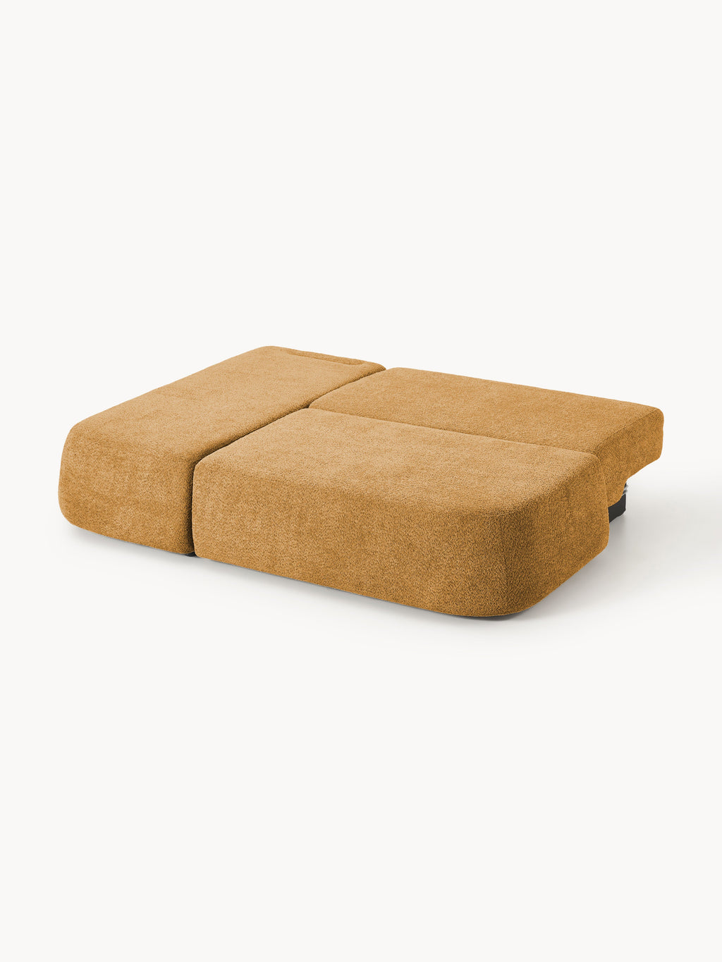 Schlafsofa Pao aus Teddy-Bouclé mit Stauraum