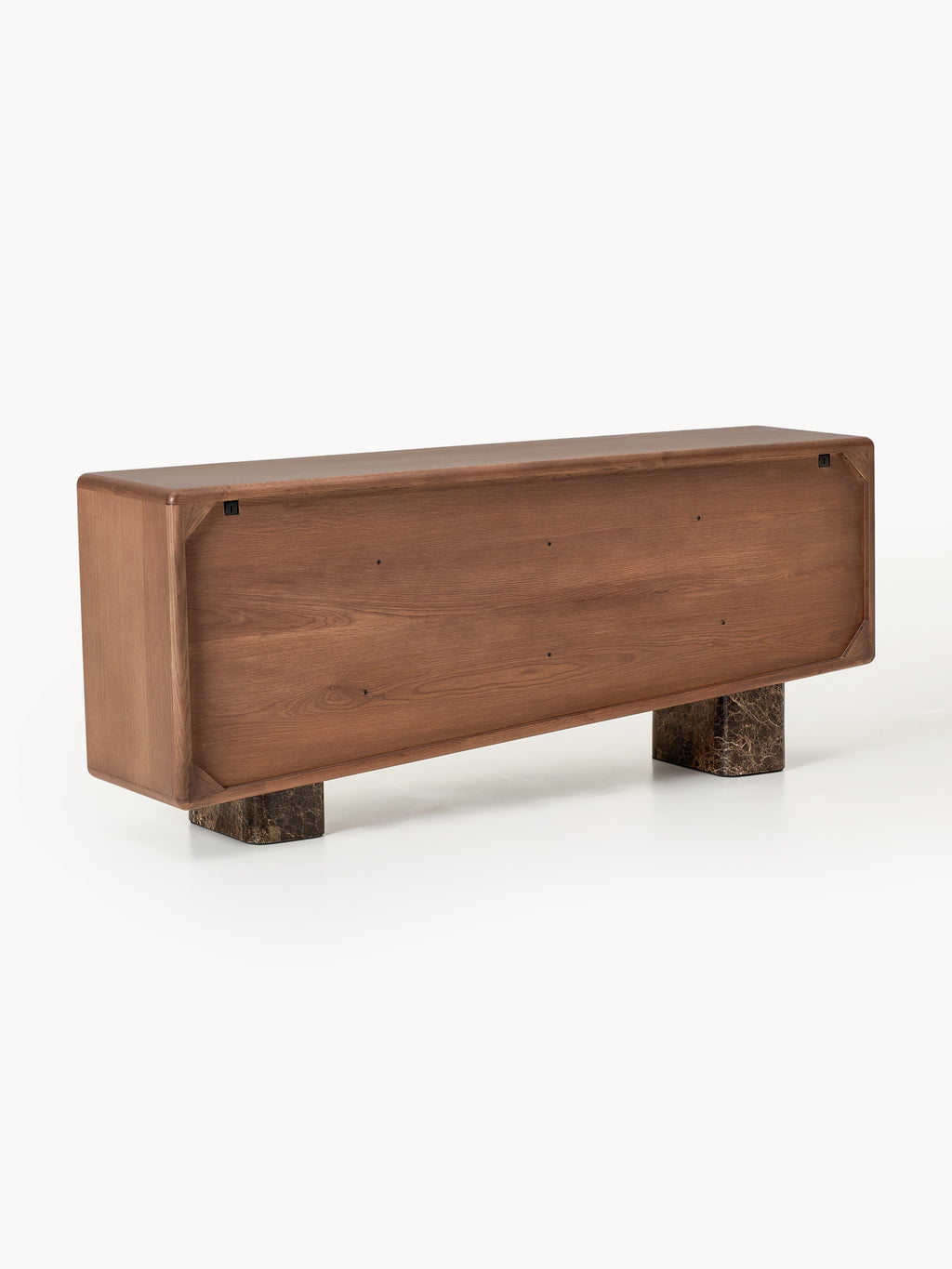 Holz-Sideboard Tundra mit Emperador-Marmorbeinen