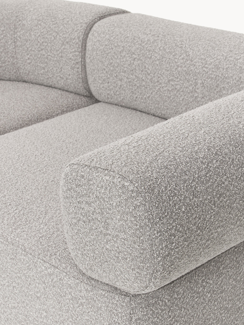 Großes modulares Bouclé-Sofa Anton
