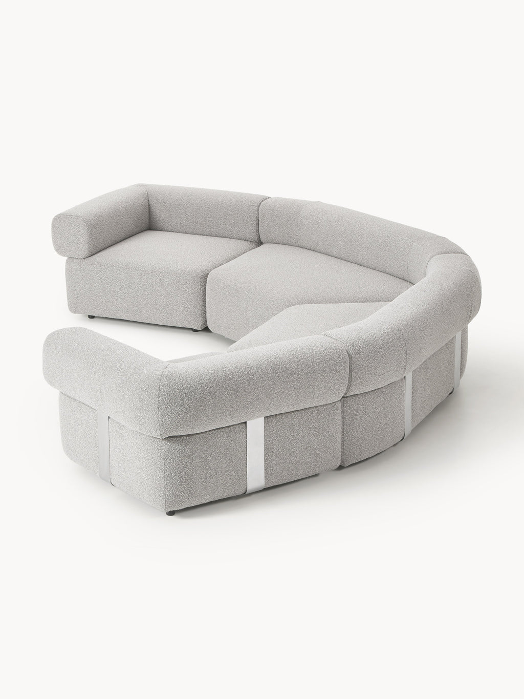 Großes modulares Bouclé-Sofa Anton