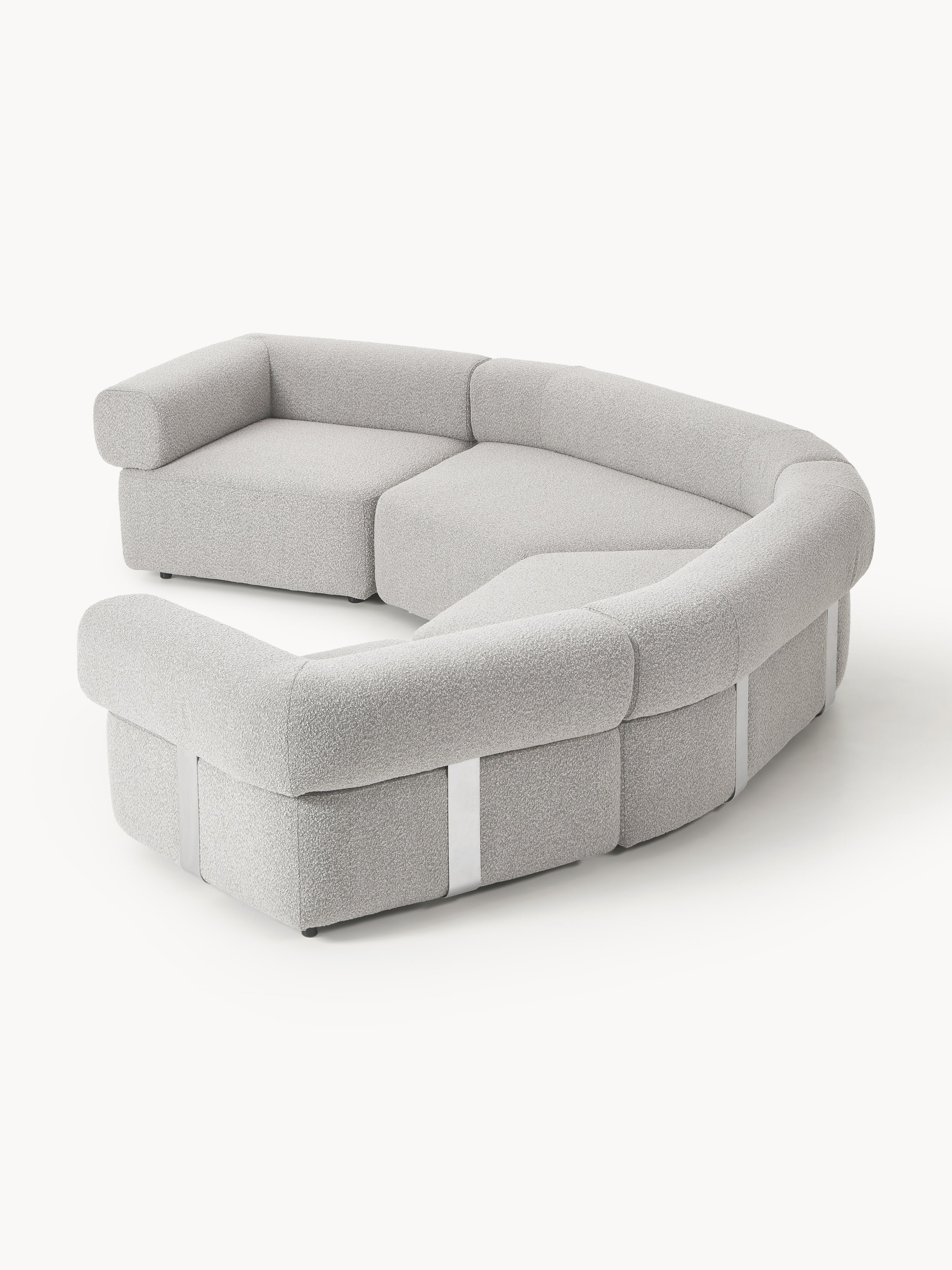 Großes modulares Bouclé-Sofa Anton