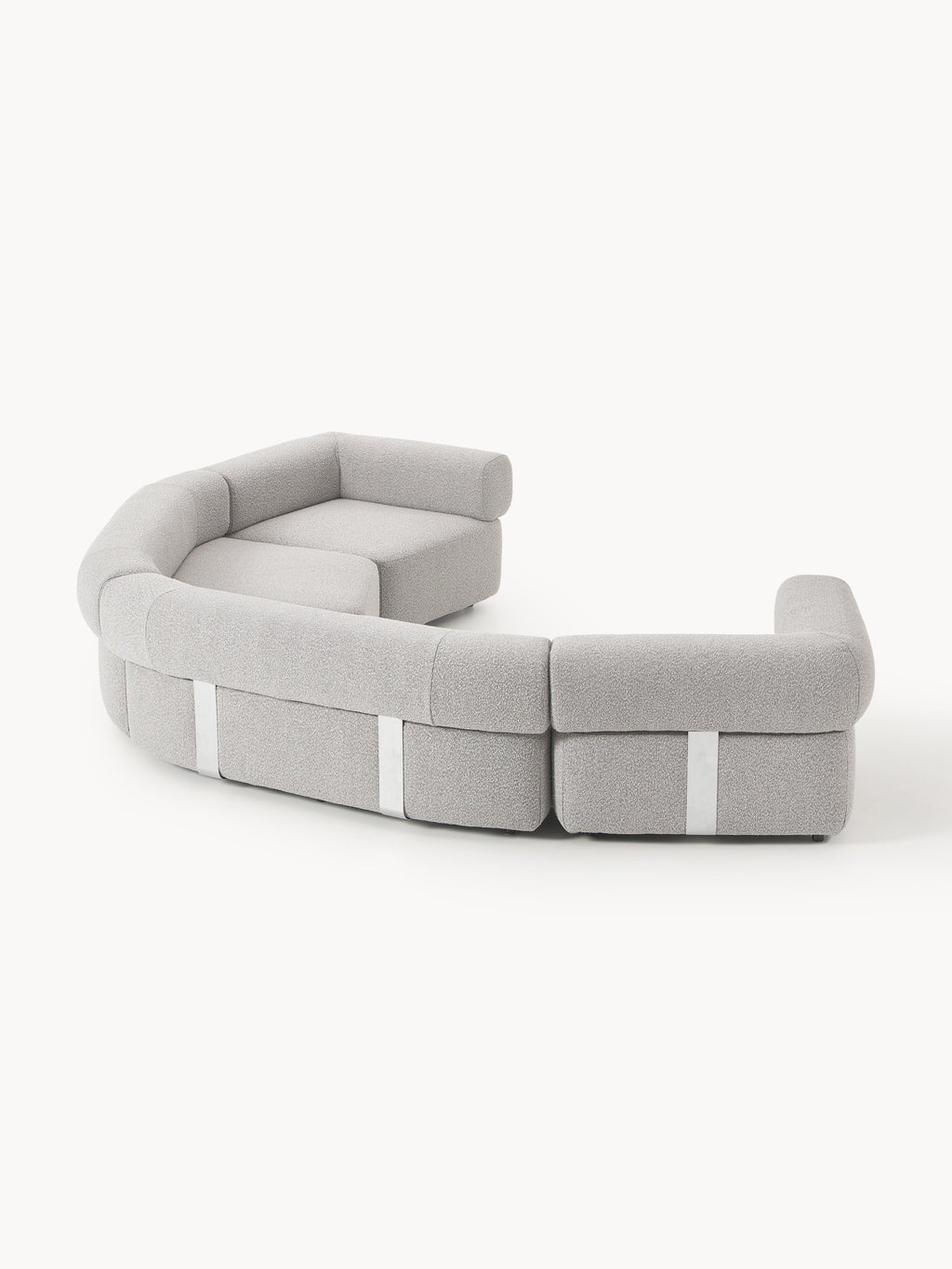 Großes modulares Bouclé-Sofa Anton