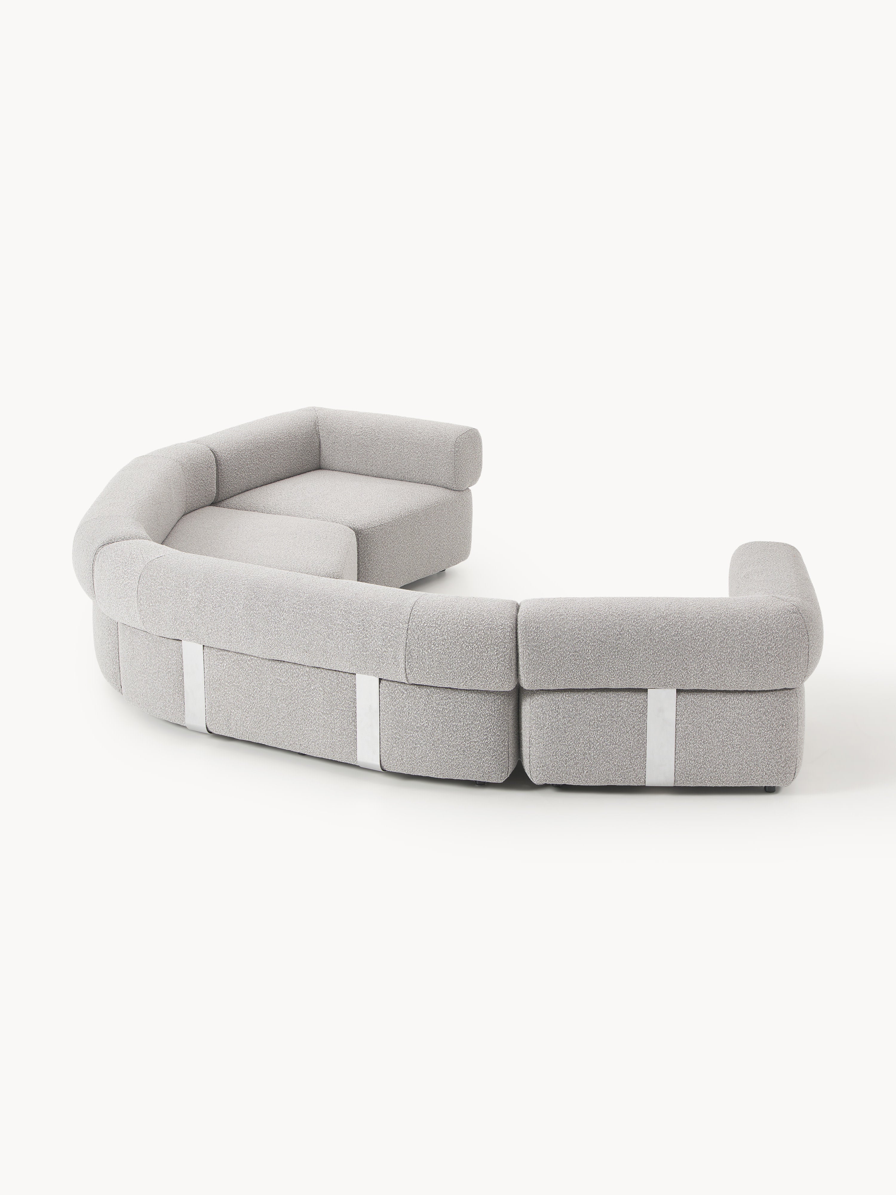 Großes modulares Bouclé-Sofa Anton