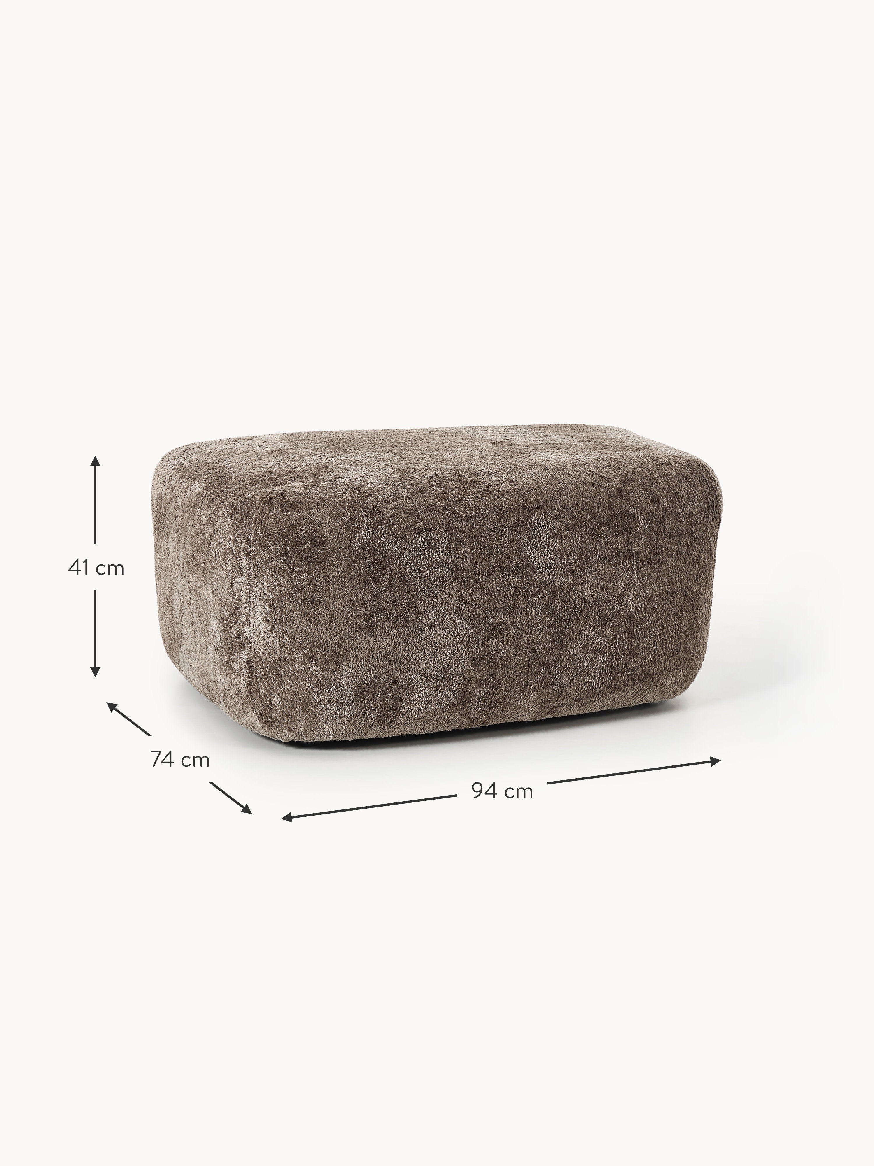 Großer Sofa-Hocker Wolke aus Teddy-Bouclé