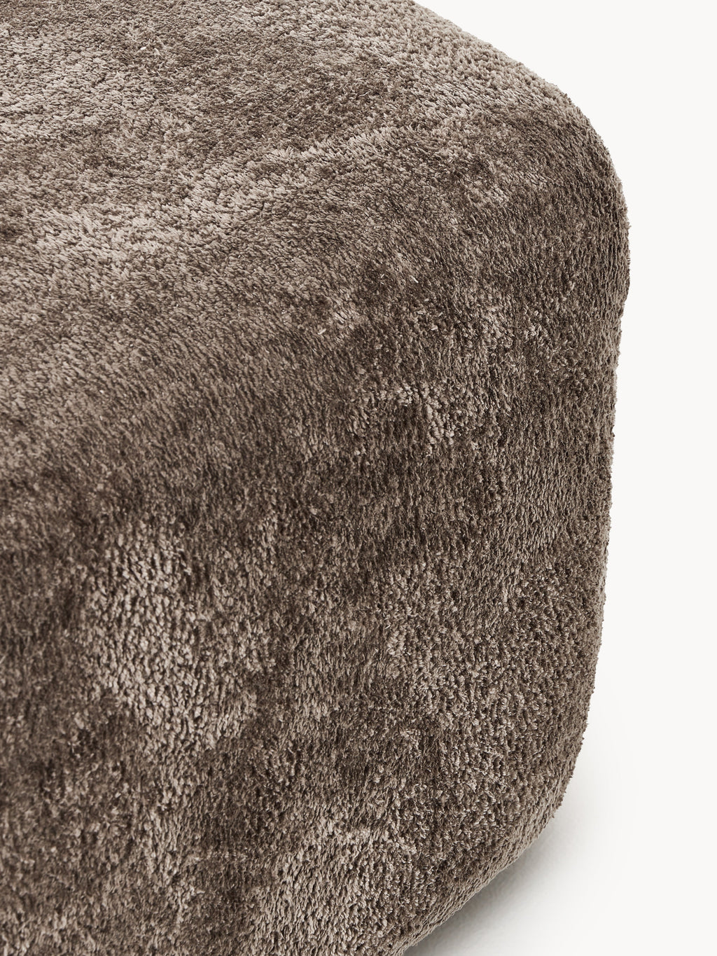 Großer Sofa-Hocker Wolke aus Teddy-Bouclé