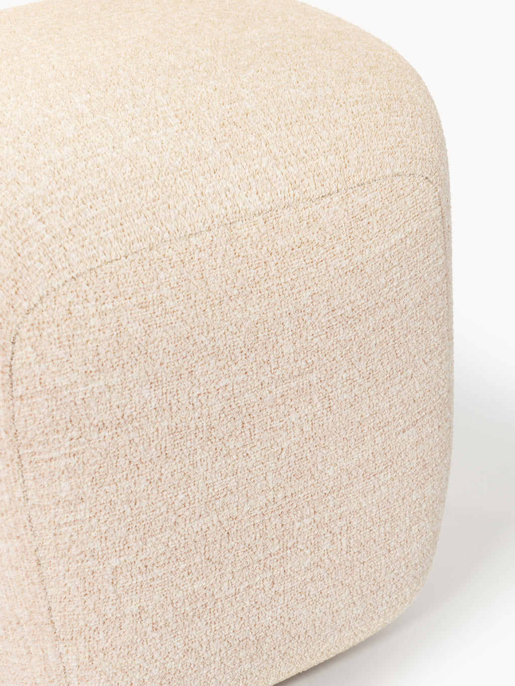 Hoher Bouclé-Sofa-Hocker Wolke
