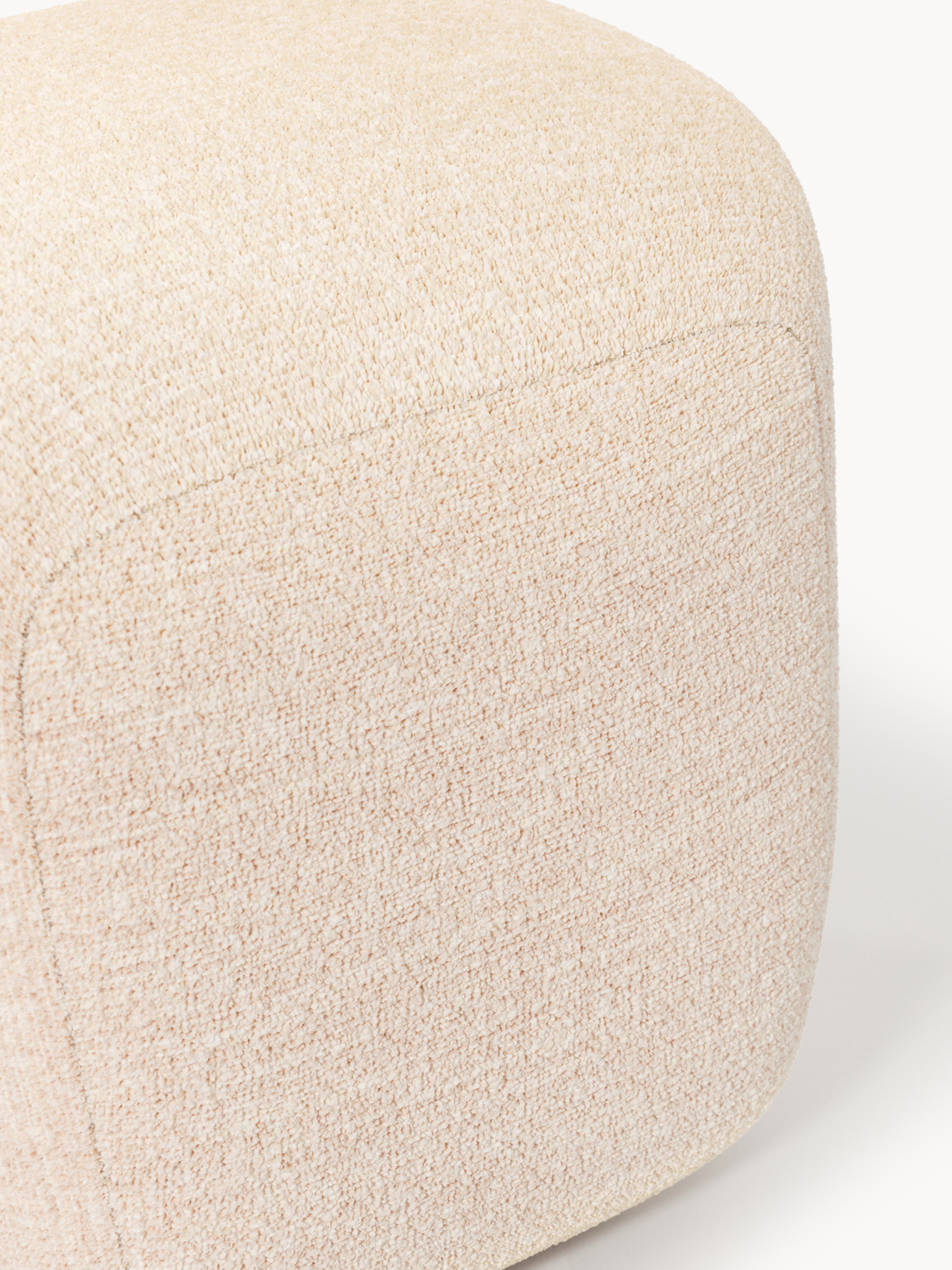 Hoher Bouclé-Sofa-Hocker Wolke