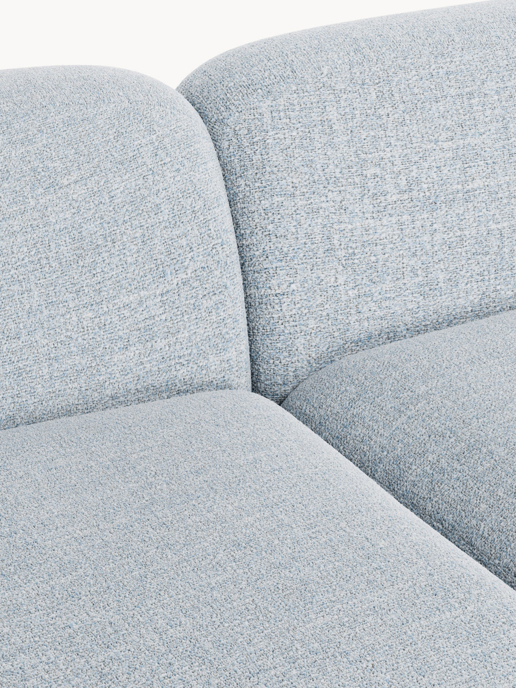 Modulares Bouclé-Ecksofa Wolke (3-Sitzer)