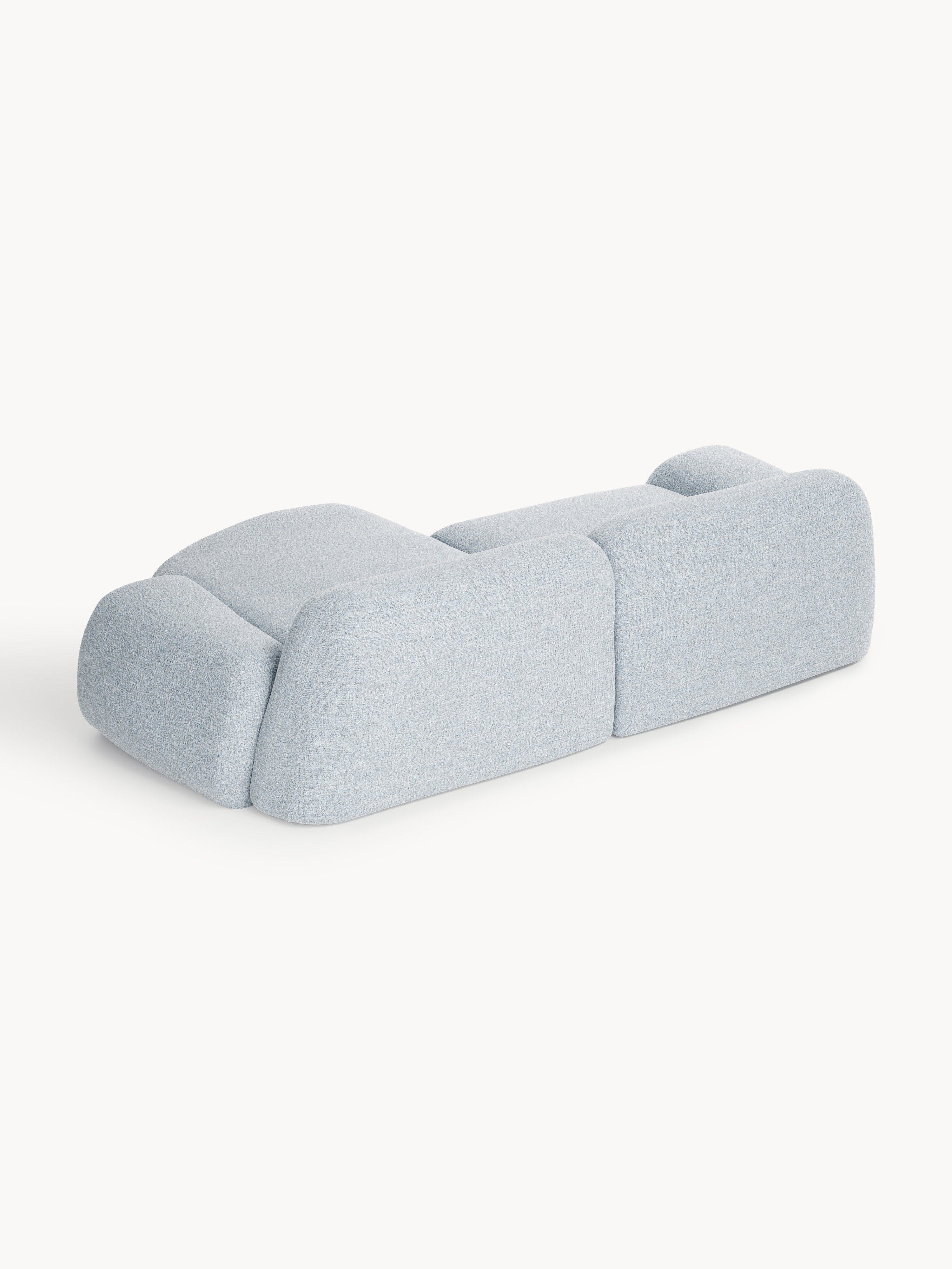 Modulares Bouclé-Ecksofa Wolke (3-Sitzer)