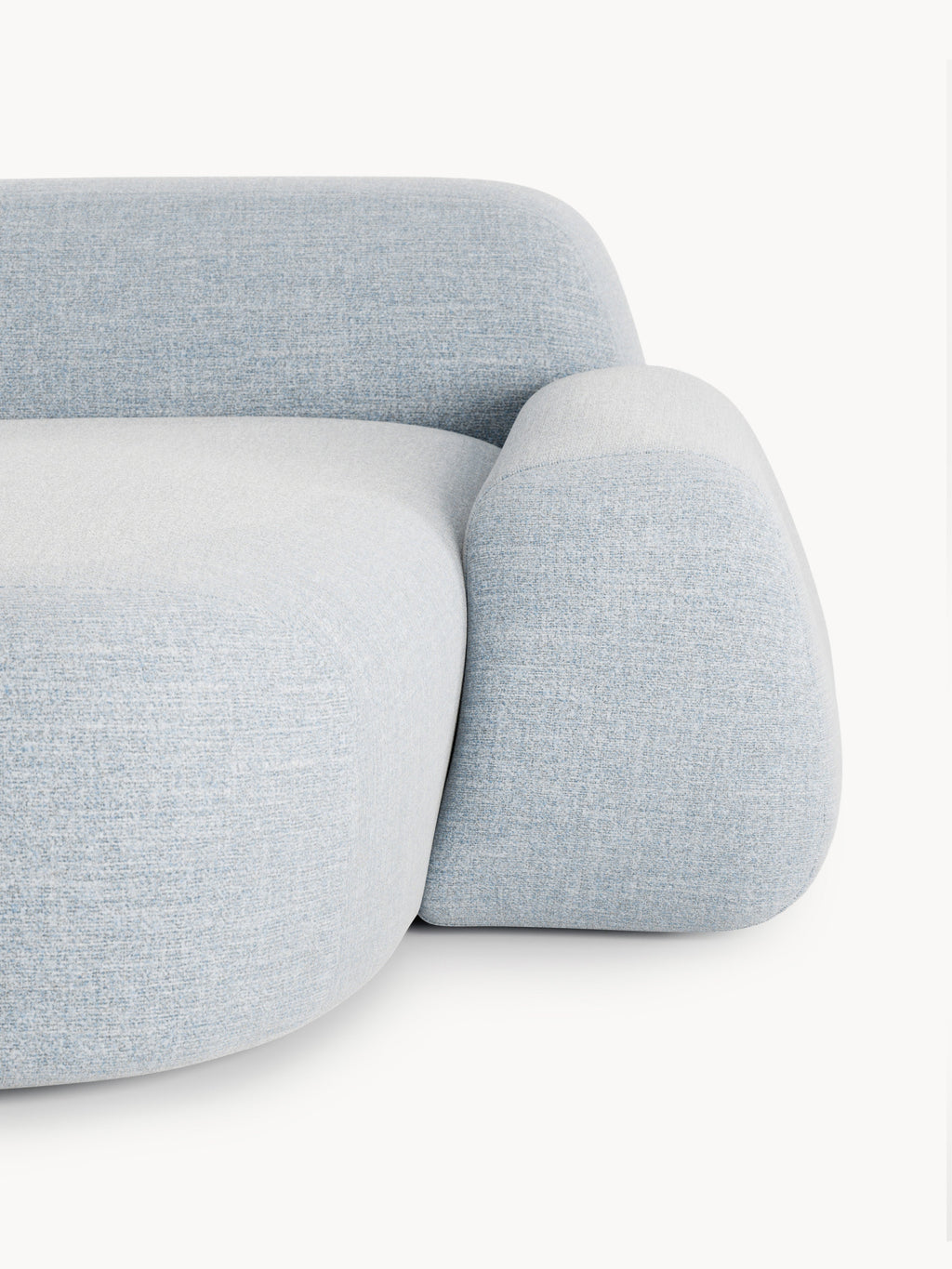 Modulares Bouclé-Ecksofa Wolke (3-Sitzer)