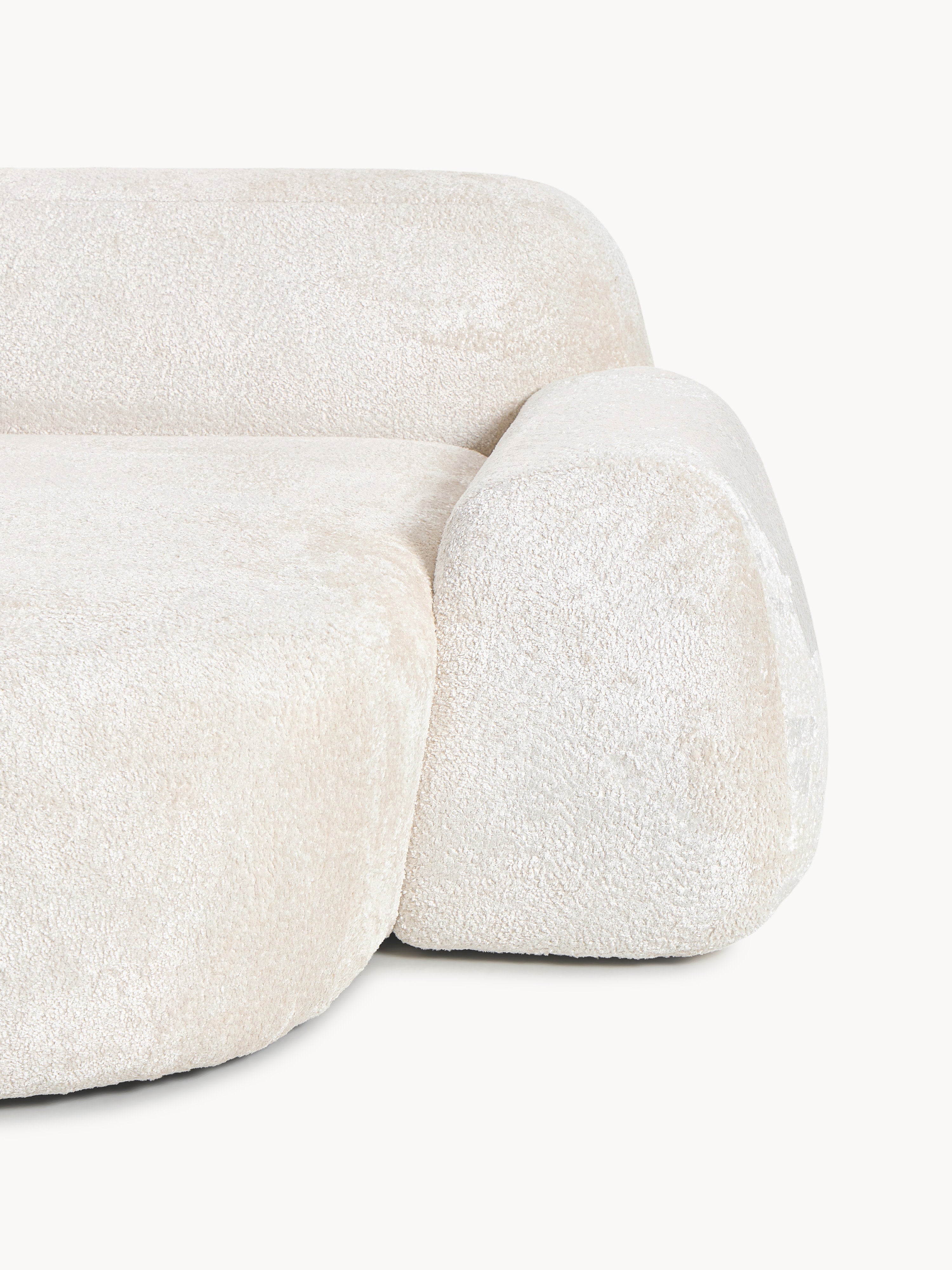 Modulares Teddy-Bouclé-Ecksofa Wolke (3-Sitzer)