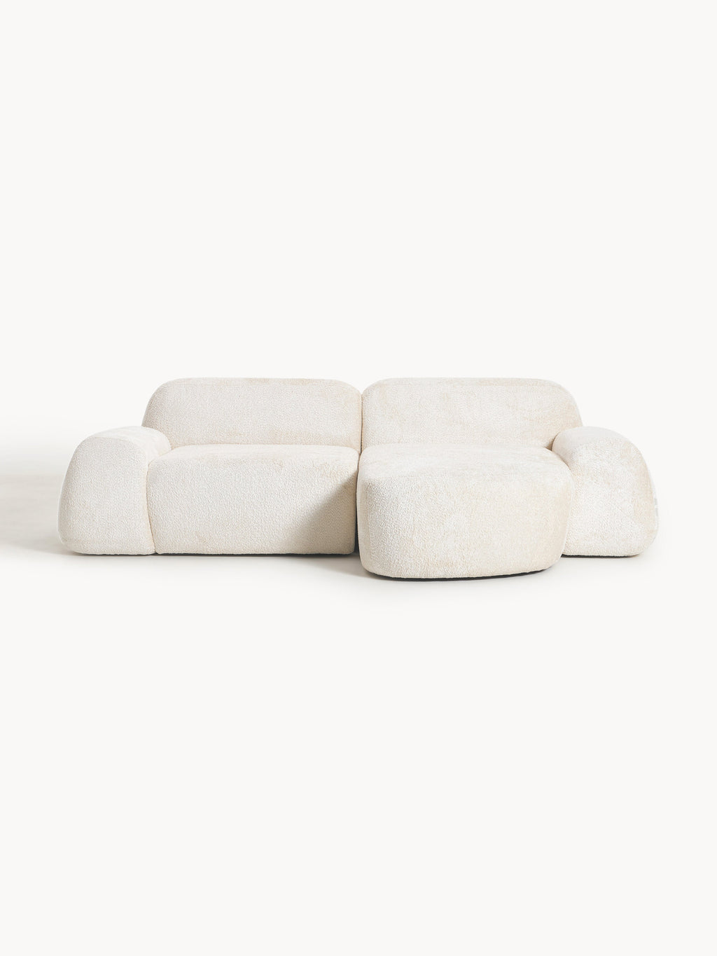 Galeriebild 1 - Modulares Teddy-Bouclé-Ecksofa Wolke (3-Sitzer)