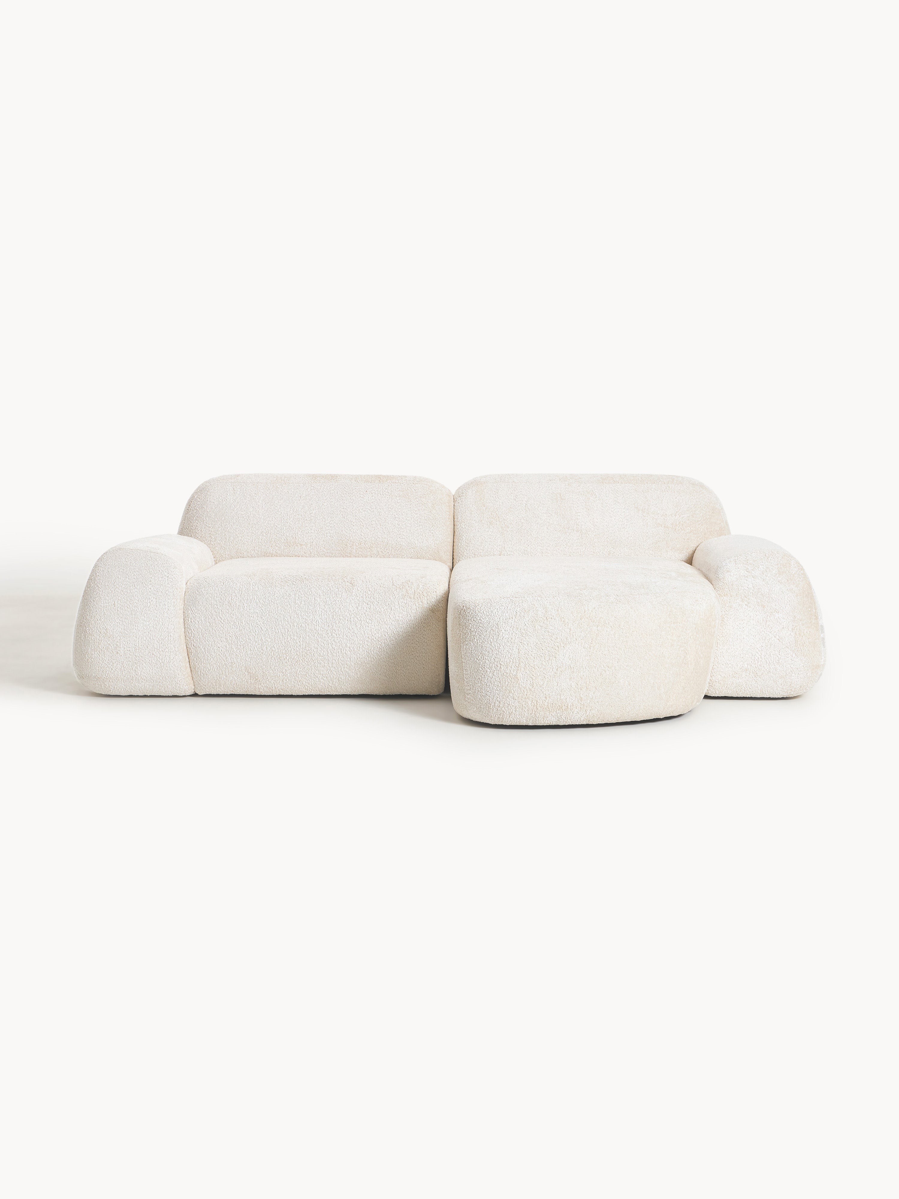 Galeriebild 1 - Modulares Teddy-Bouclé-Ecksofa Wolke (3-Sitzer)