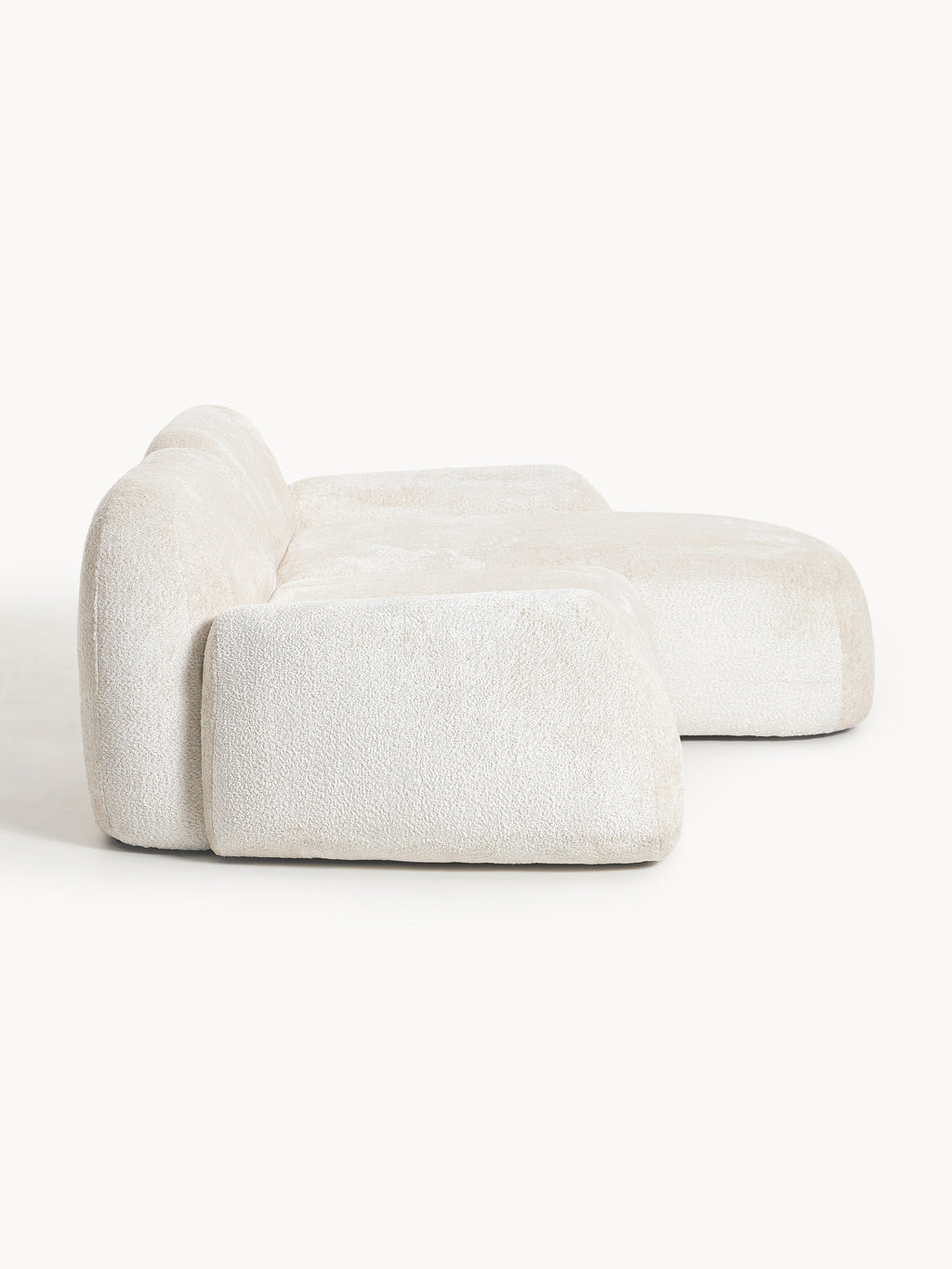 Modulares Teddy-Bouclé-Ecksofa Wolke (3-Sitzer)