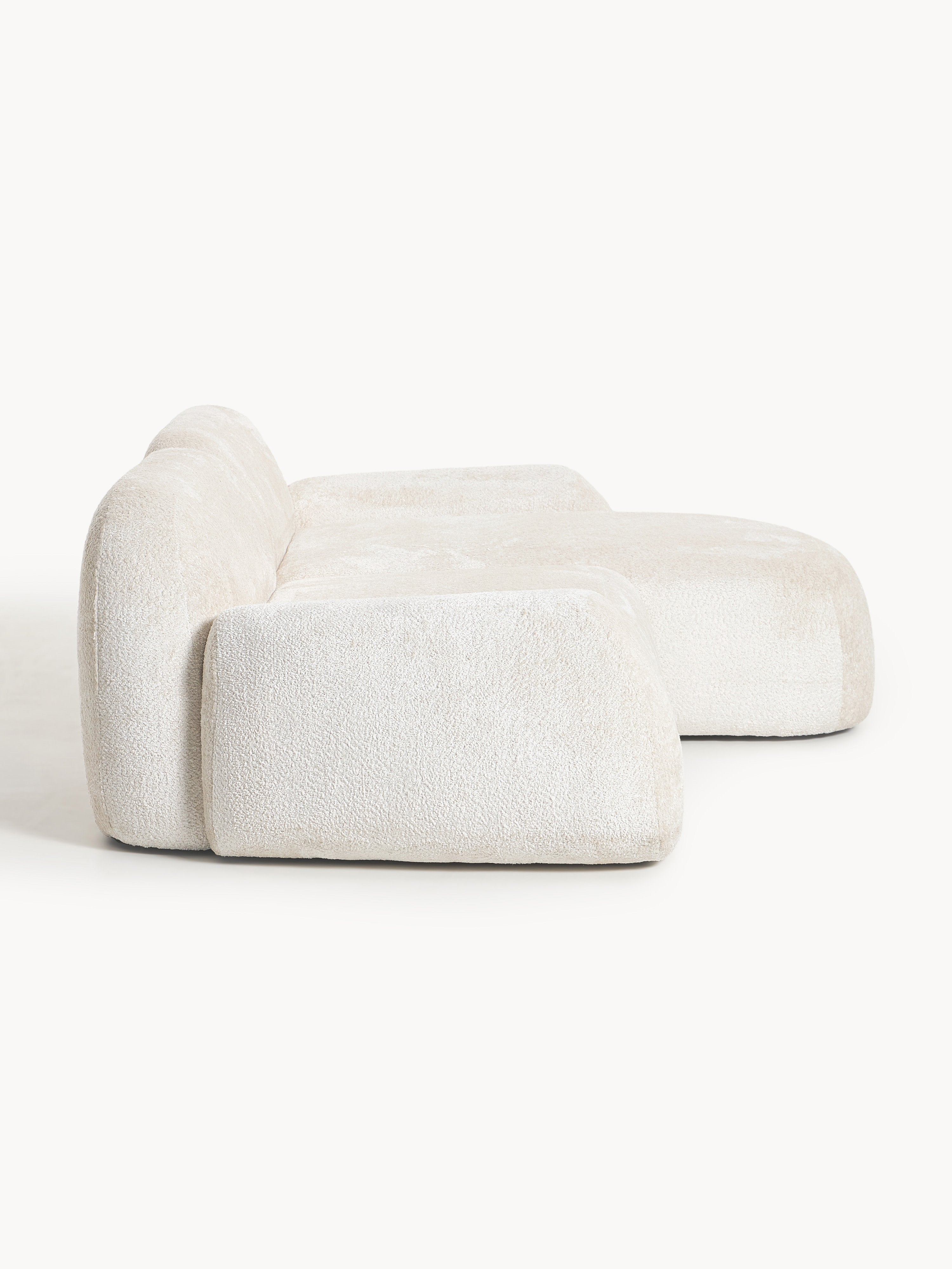 Modulares Teddy-Bouclé-Ecksofa Wolke (3-Sitzer)