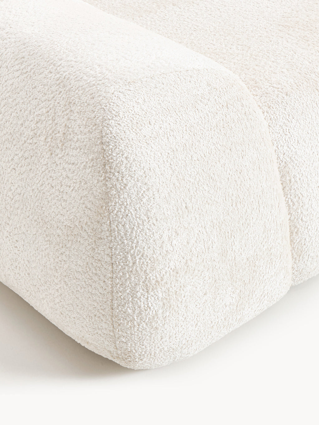 Modulares Teddy-Bouclé-Ecksofa Wolke (3-Sitzer)