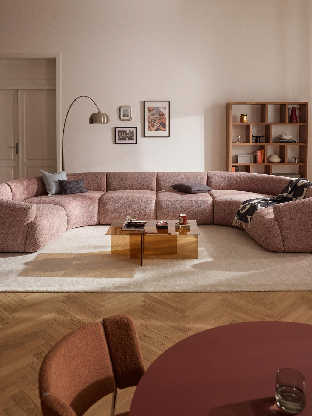 Modulares Bouclé-XL-Sofa Sofia