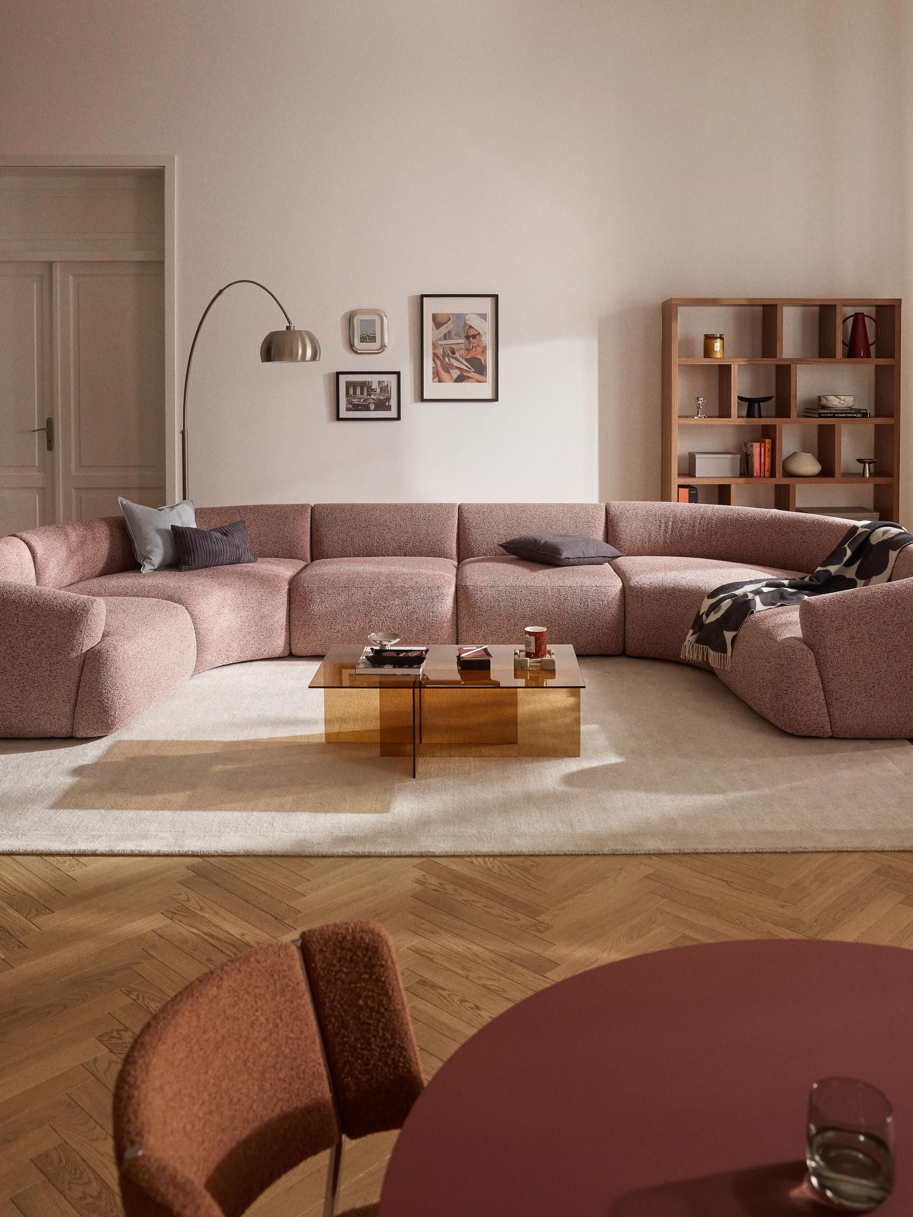 Modulares Bouclé-XL-Sofa Sofia