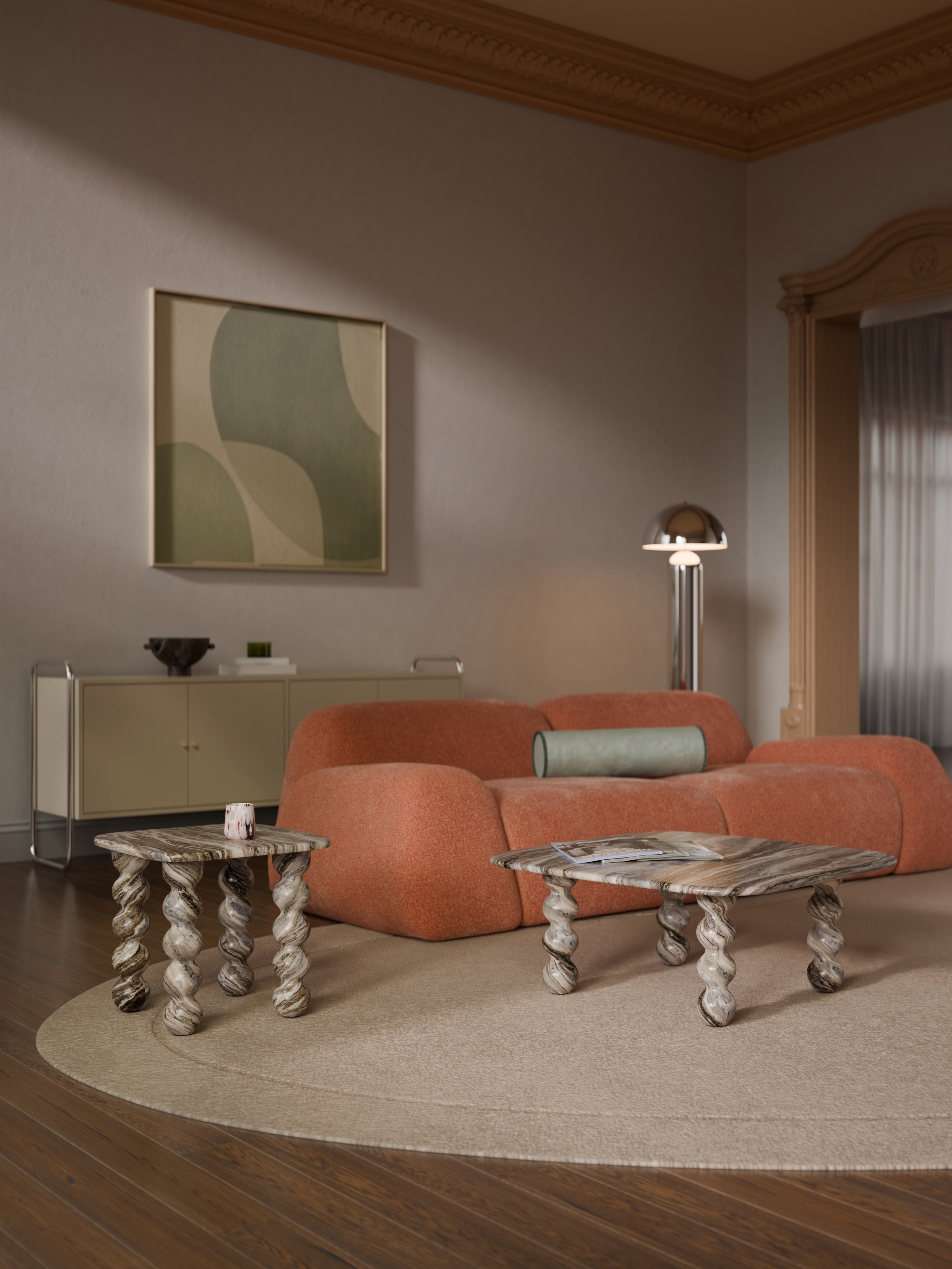 Marmor-Couchtisch Lyndi