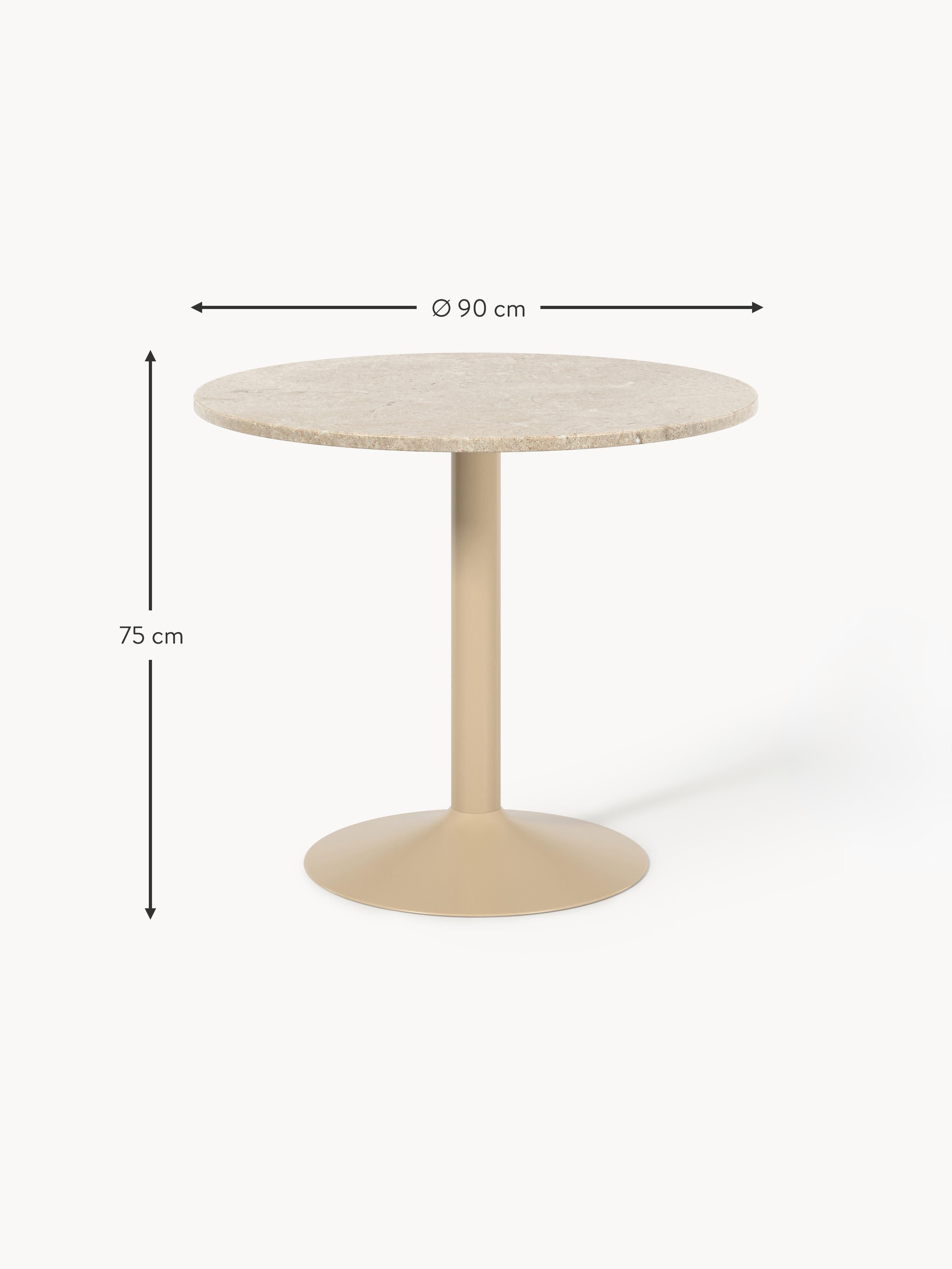 Runder Marmor-Esstisch Miley, Ø 90 cm