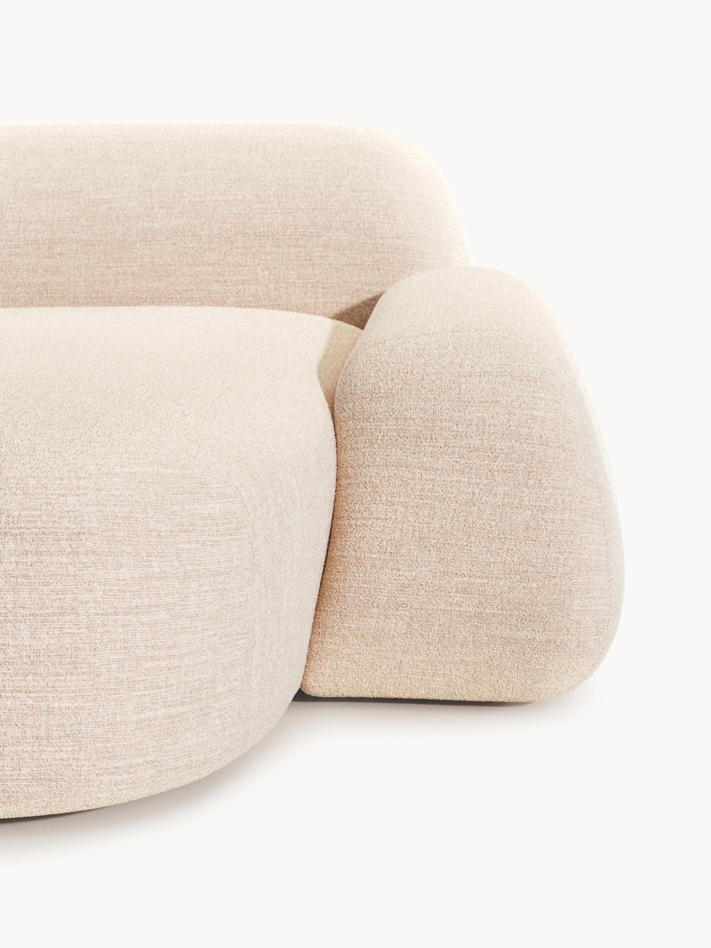 Modulares Bouclé-Ecksofa Wolke (4-Sitzer)