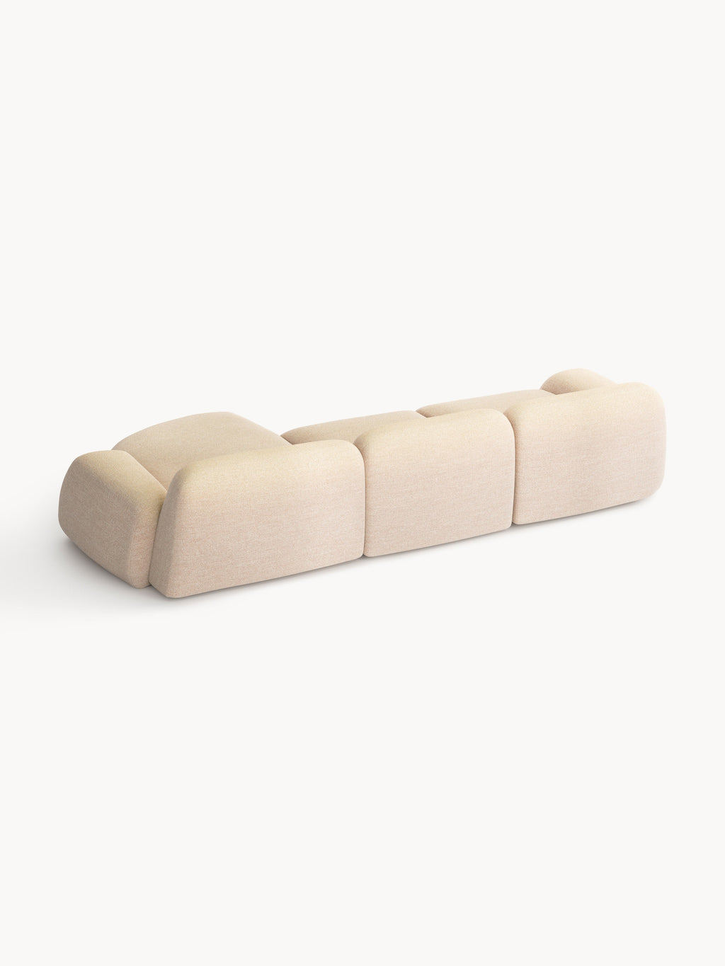 Modulares Bouclé-Ecksofa Wolke (4-Sitzer)