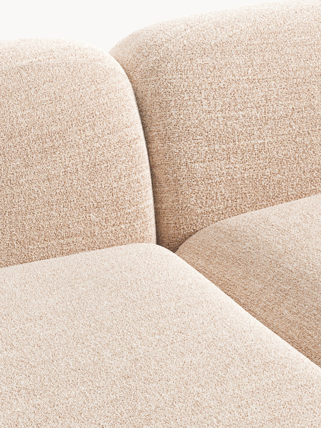Modulares Bouclé-Ecksofa Wolke (4-Sitzer)