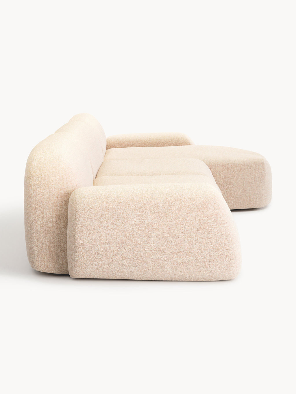 Modulares Bouclé-Ecksofa Wolke (4-Sitzer)