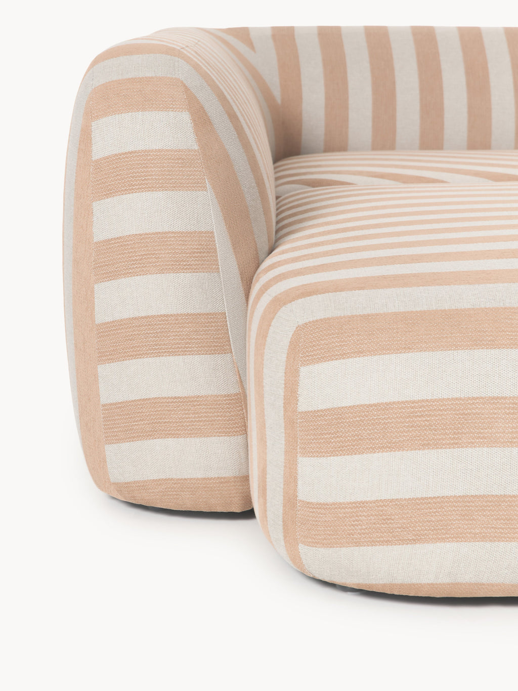 Modulares Gestreiftes XL-Ecksofa Wolke mit Chaiselongue