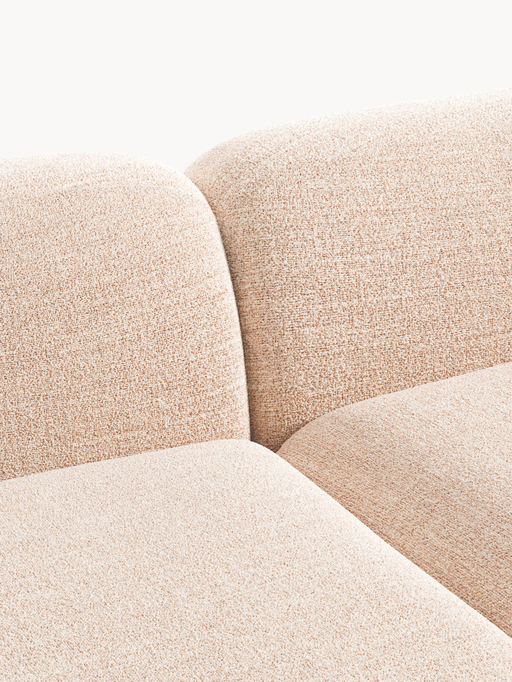 Modulares Bouclé-Ecksofa Wolke (3-Sitzer)