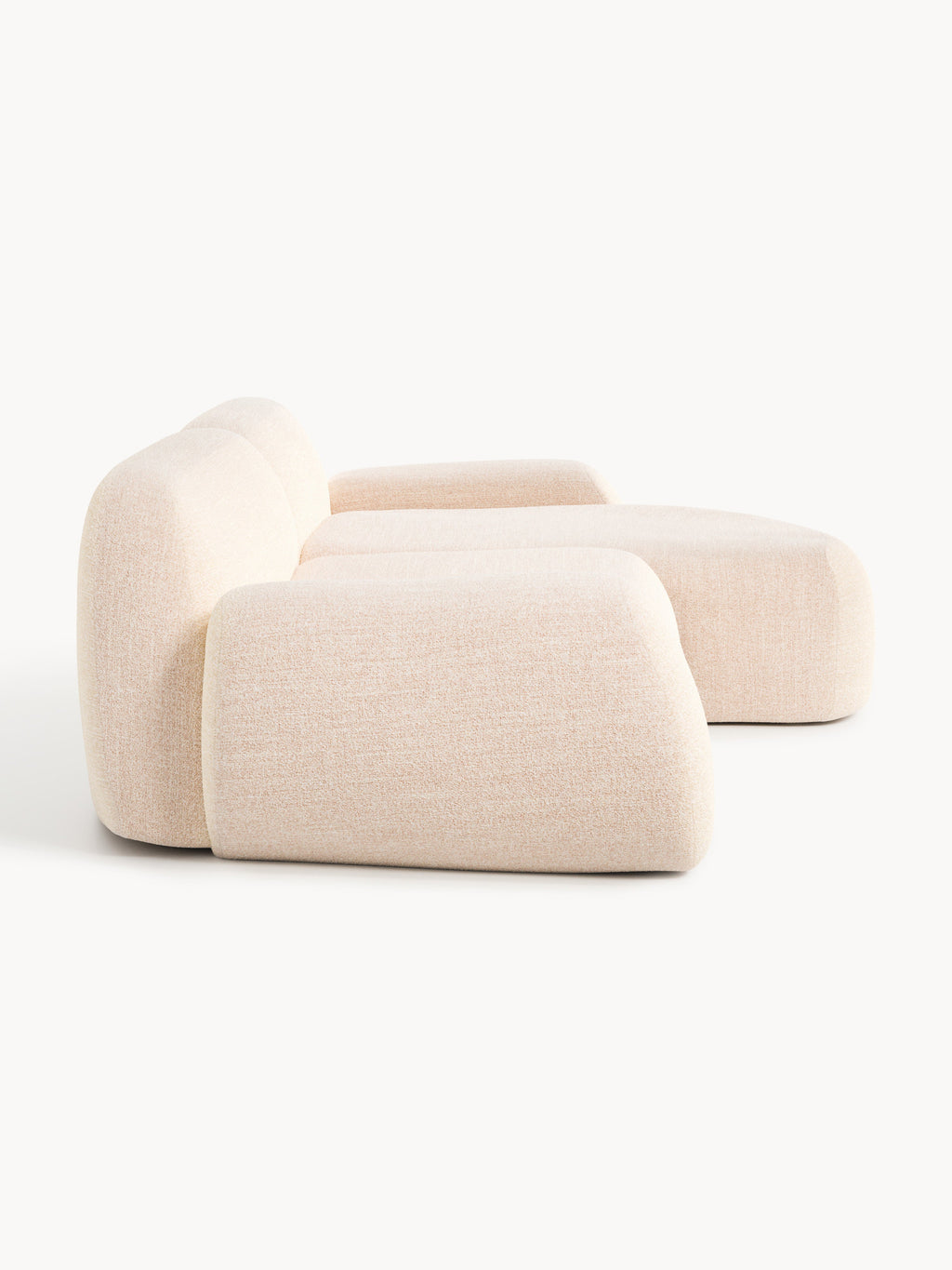 Modulares Bouclé-Ecksofa Wolke (3-Sitzer)