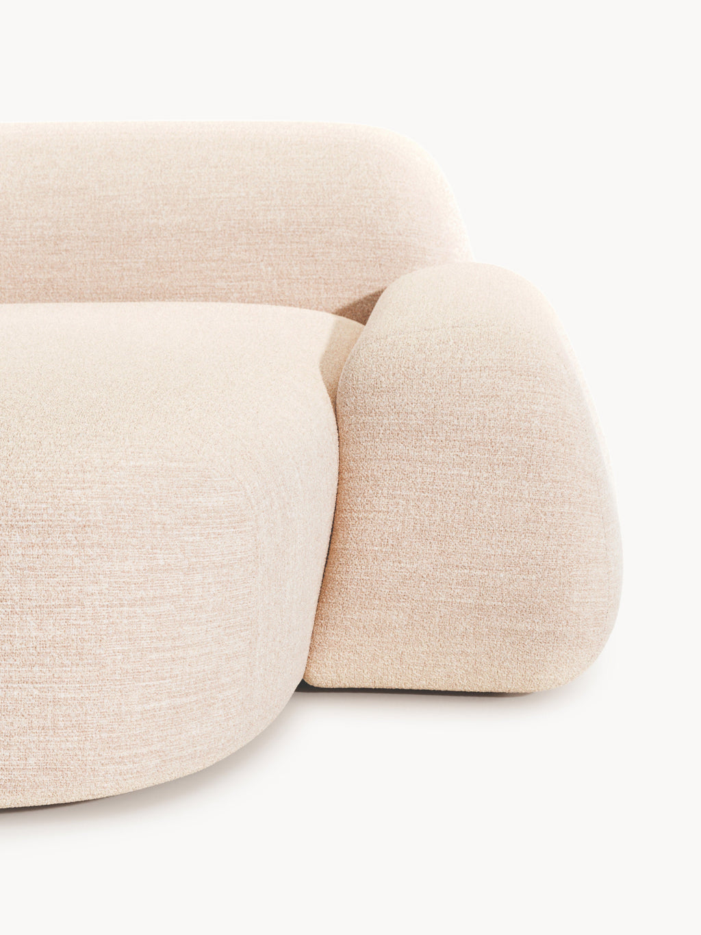 Modulares Bouclé-Ecksofa Wolke (3-Sitzer)