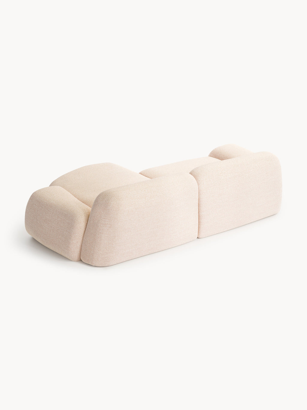 Modulares Bouclé-Ecksofa Wolke (3-Sitzer)