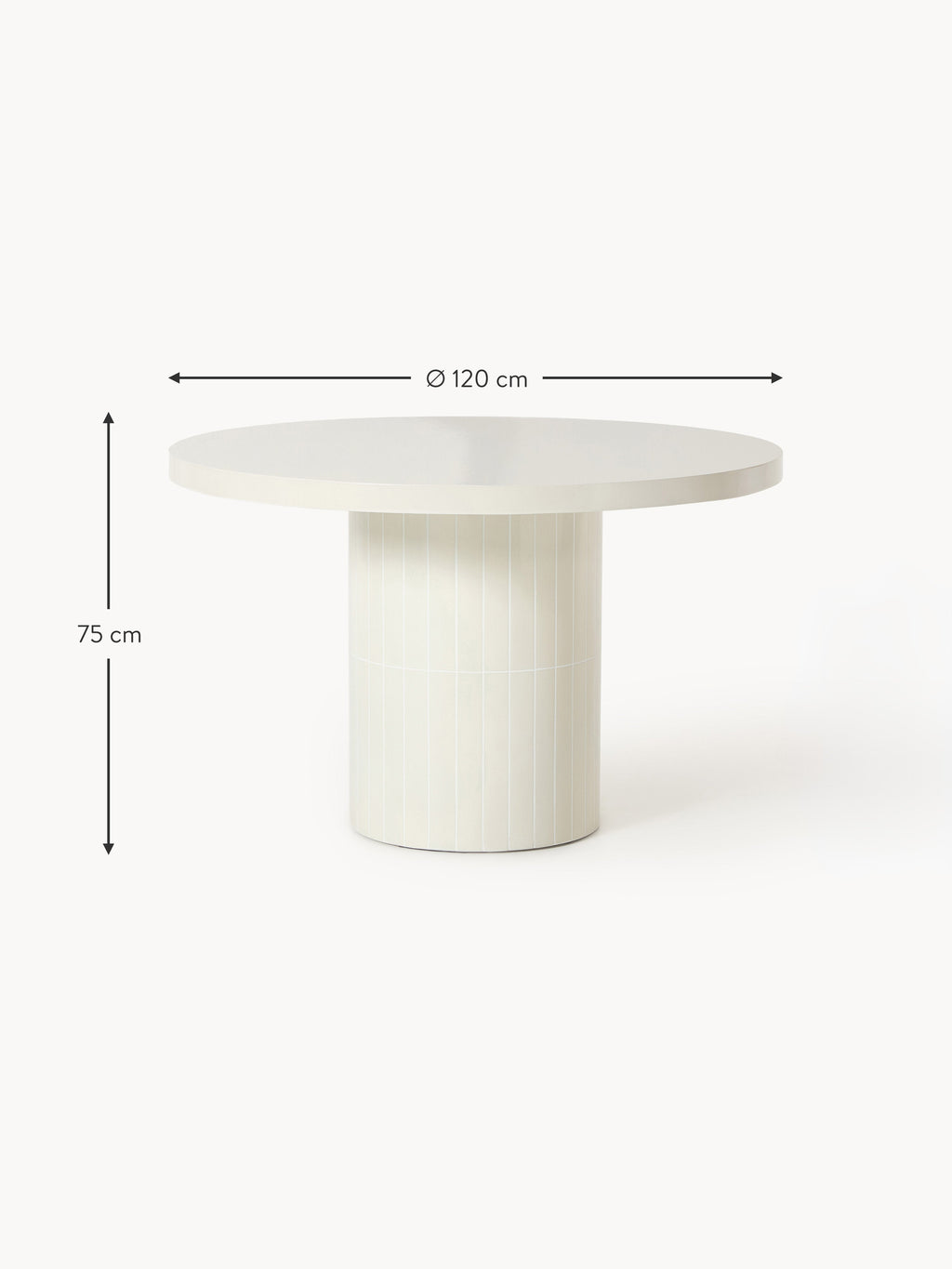 Runder Garten-Esstisch Saya, Ø 120 cm