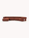 Galeriebild 1 - Großes modulares Bouclé-Sofa Anton mit Hocker (links/rechts)