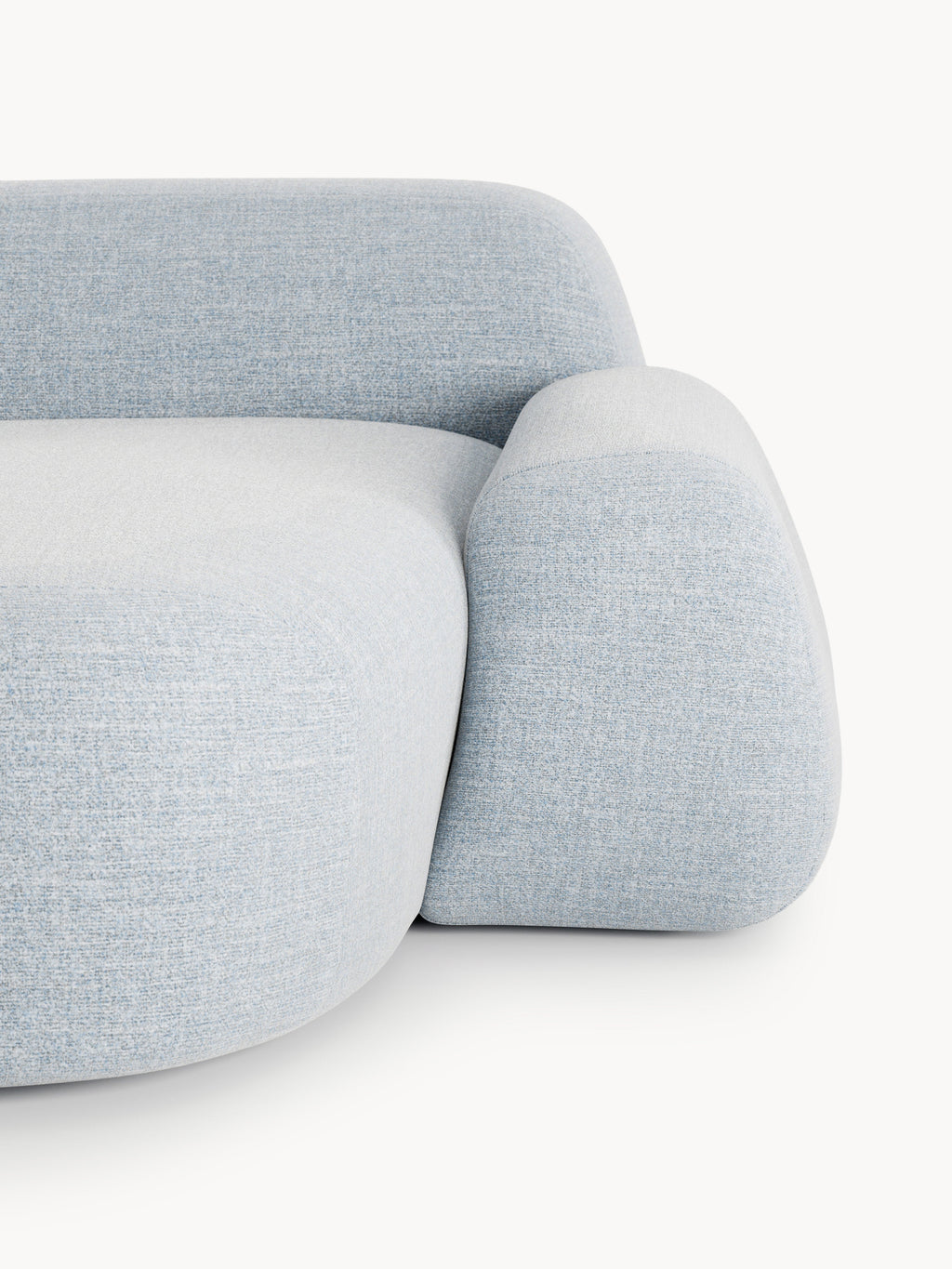 Bouclé-Chaise-Eckmodul Wolke