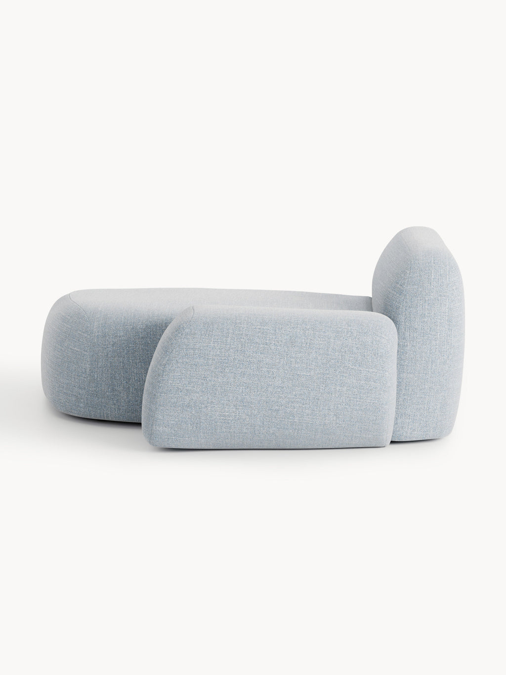 Bouclé-Chaise-Eckmodul Wolke