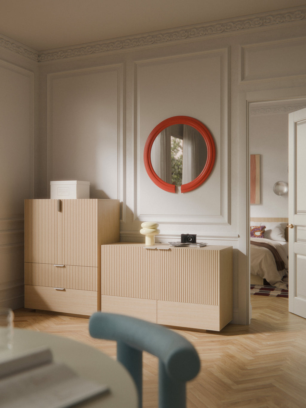 Holz-Highboard Sato