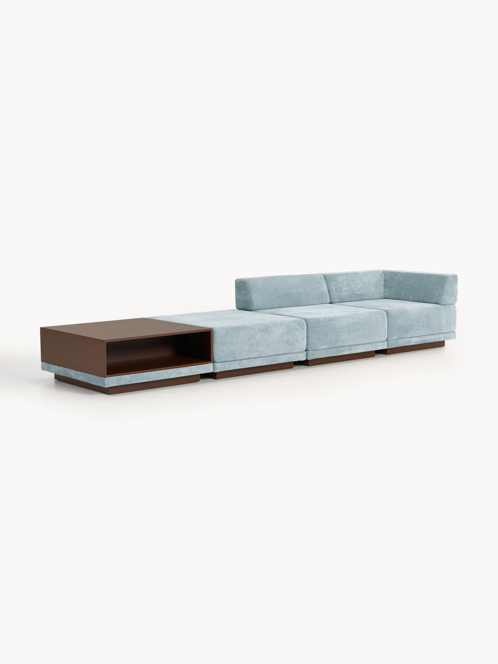 Modulares Sofa Colin (4-Sitzer) mit Couchtisch & Ottomane