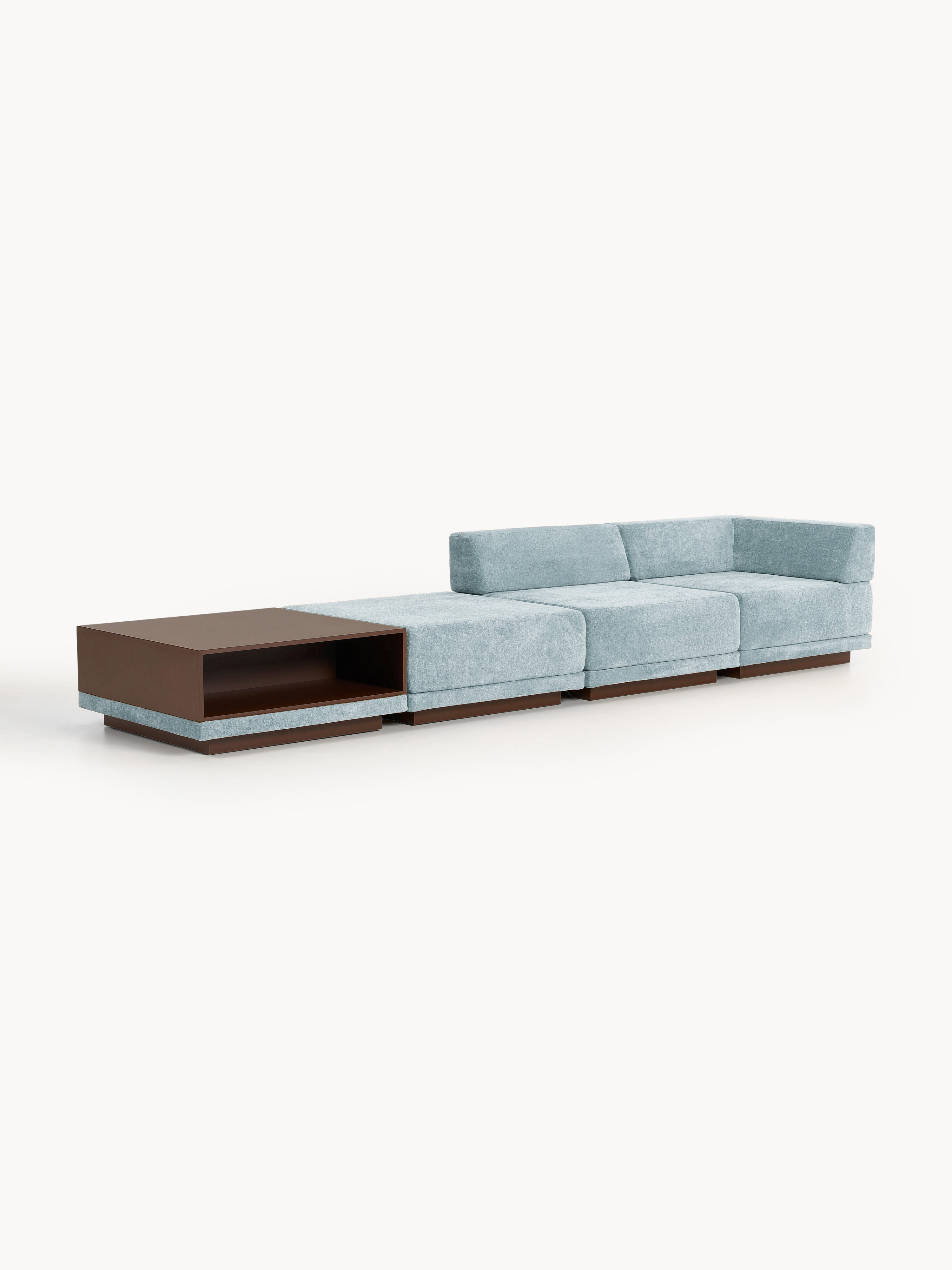 Modulares Sofa Colin (4-Sitzer) mit Couchtisch & Ottomane