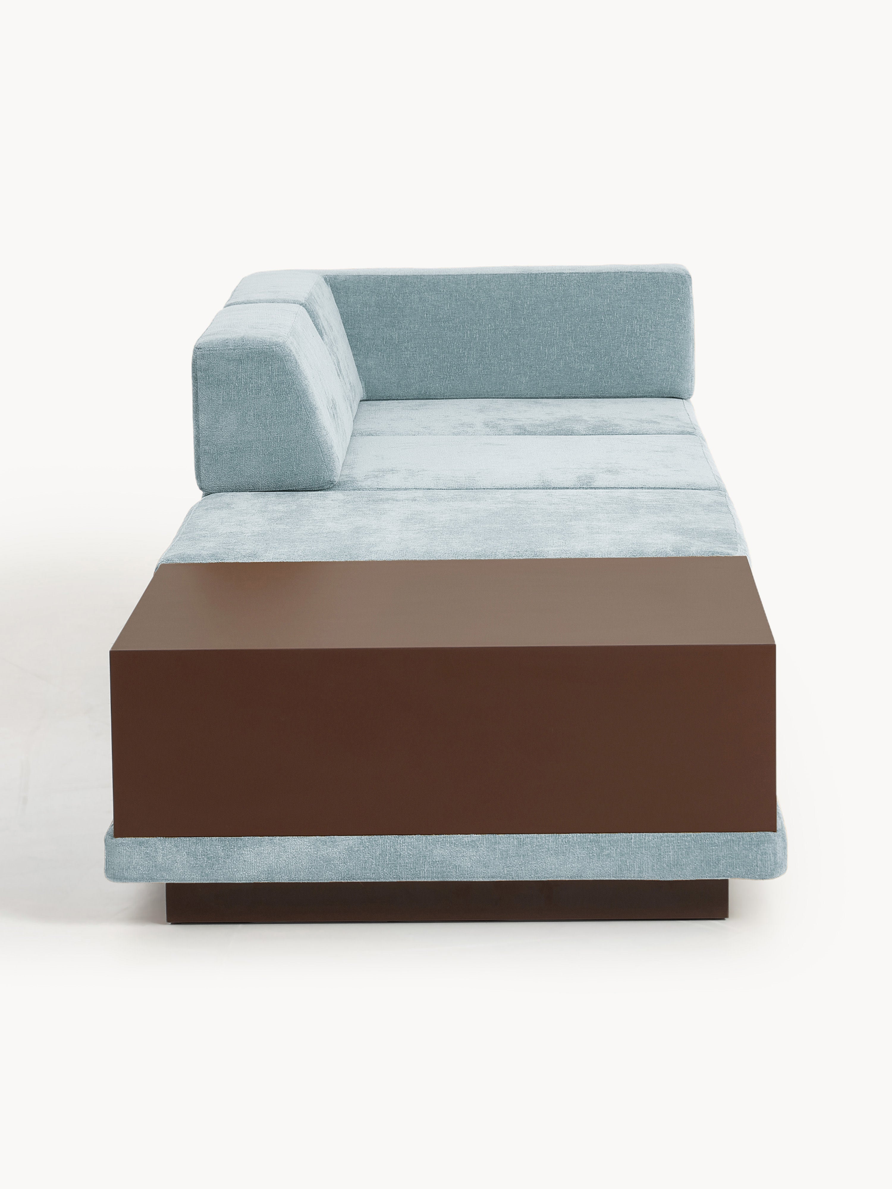 Modulares Sofa Colin (4-Sitzer) mit Couchtisch & Ottomane