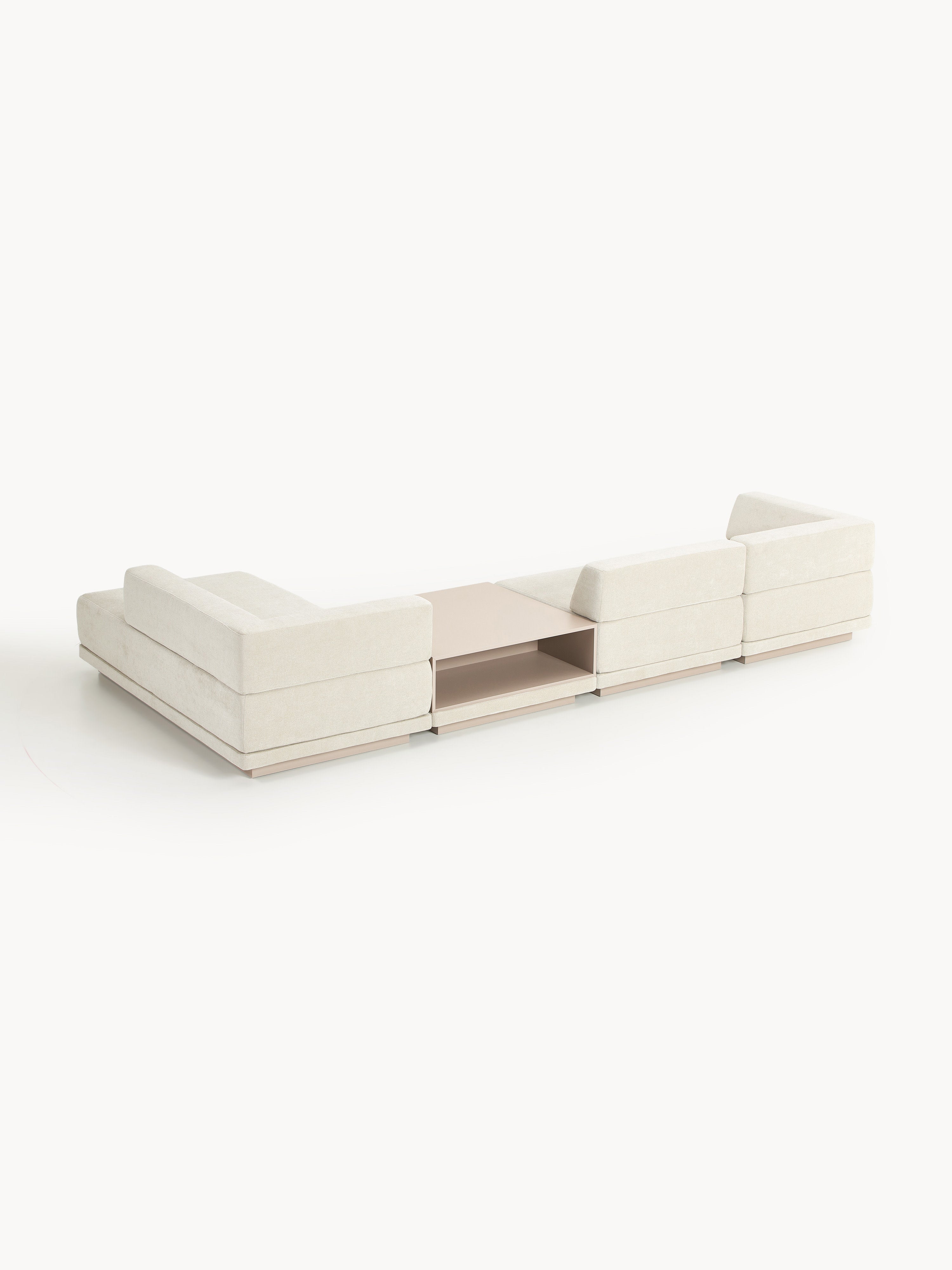 Modulares Ecksofa Colin (4-Sitzer) mit Couchtisch