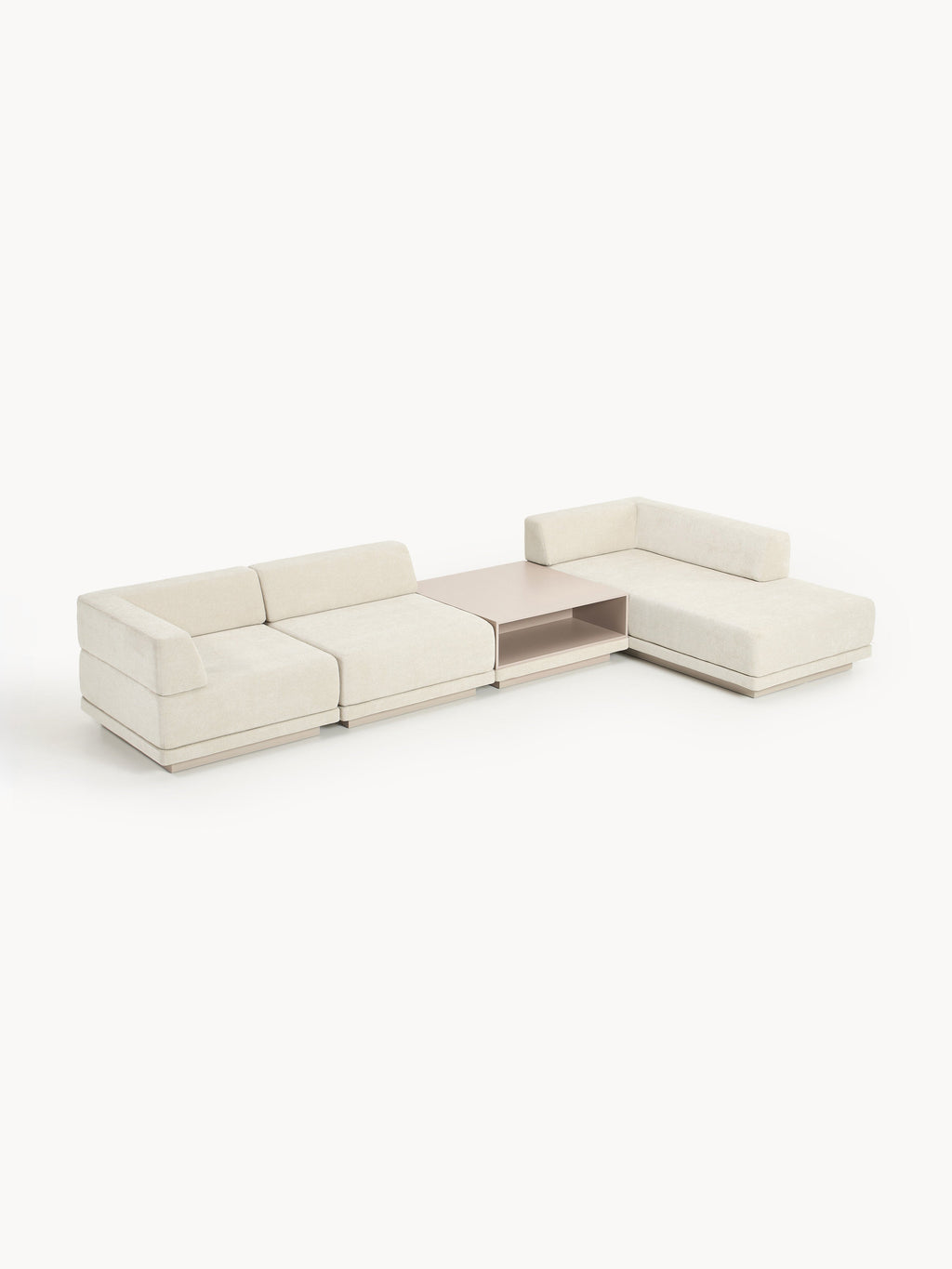 Galeriebild 1 - Modulares Ecksofa Colin (4-Sitzer) mit Couchtisch